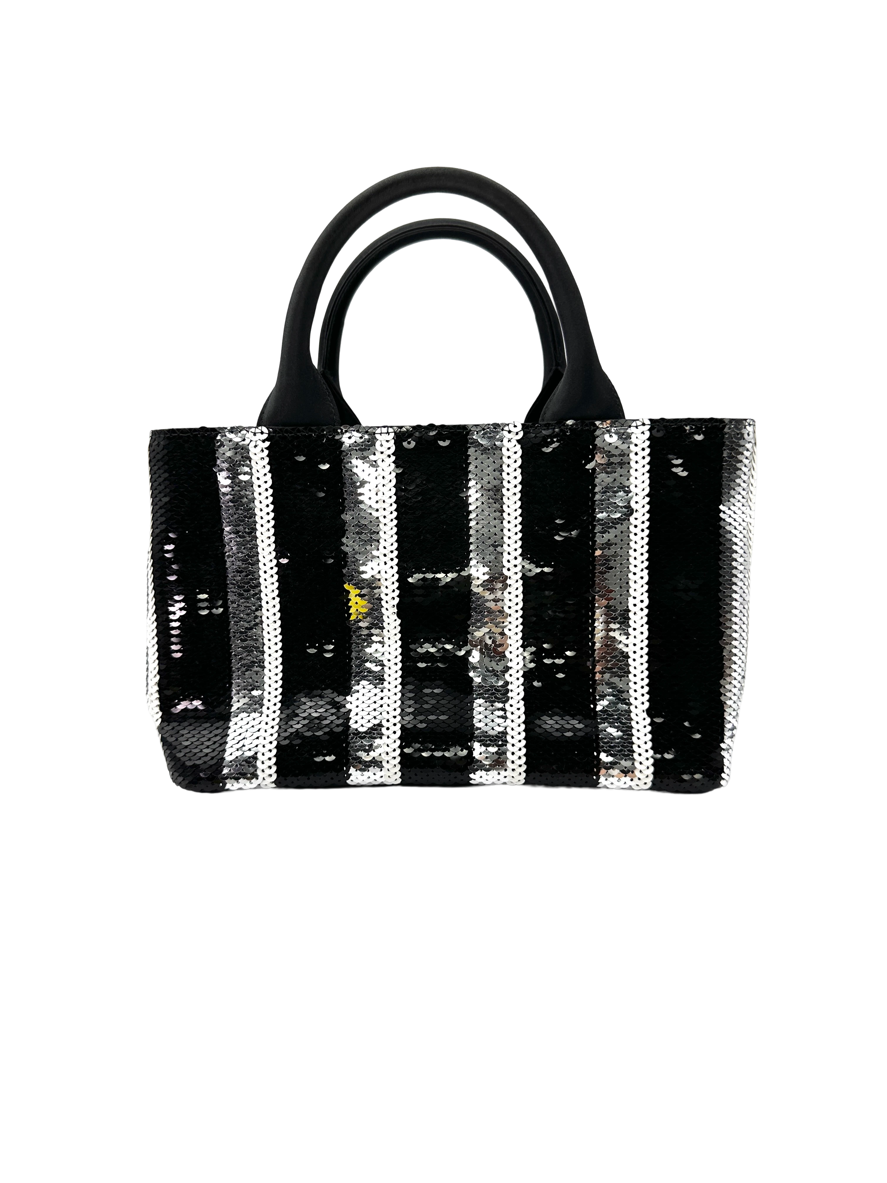 Prada 24S Sequin Vertical Striped Tote Bag PR537