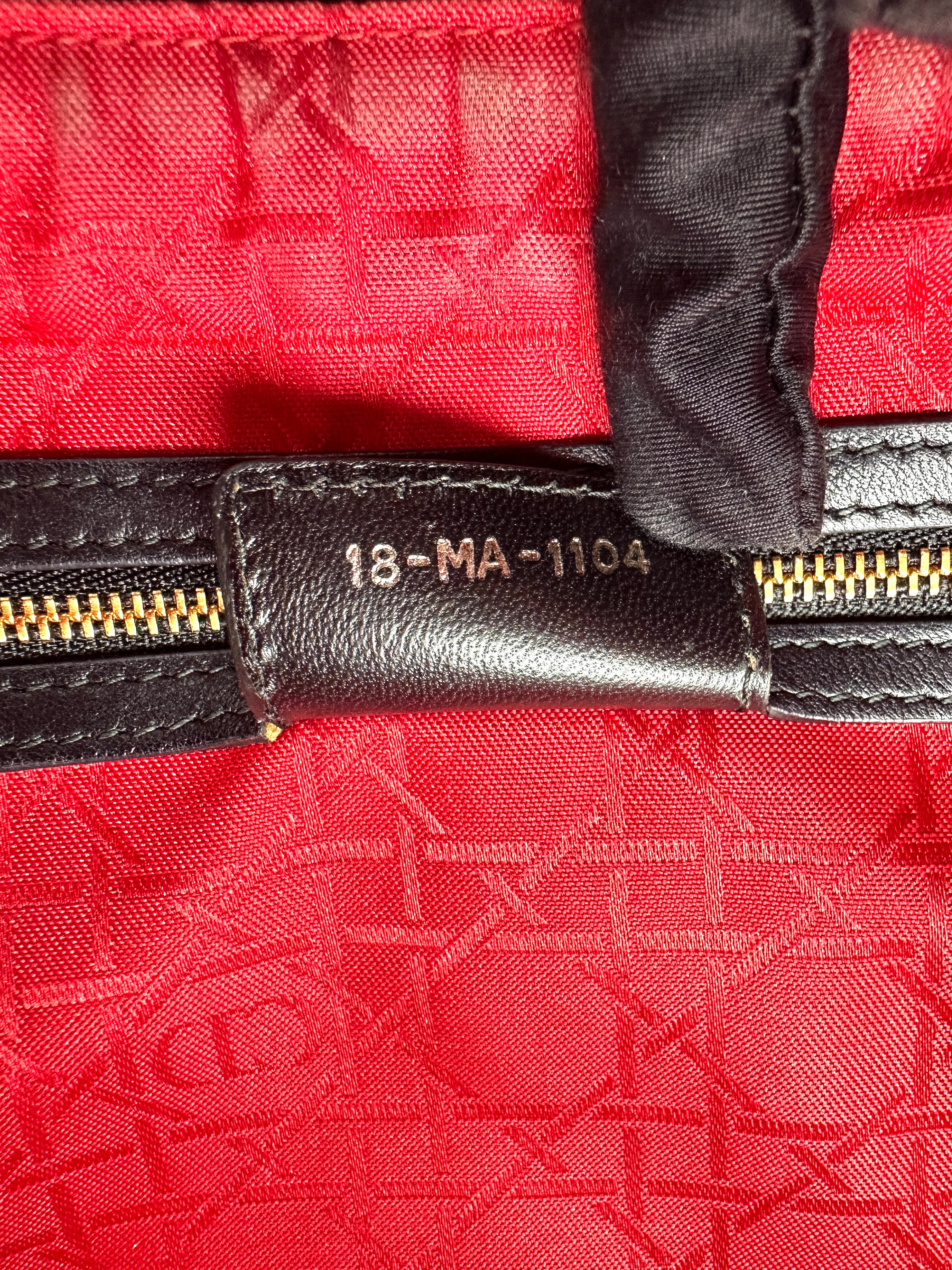 Christian Dior Lady Dior Black Cannage Leather Handle Bag DR879