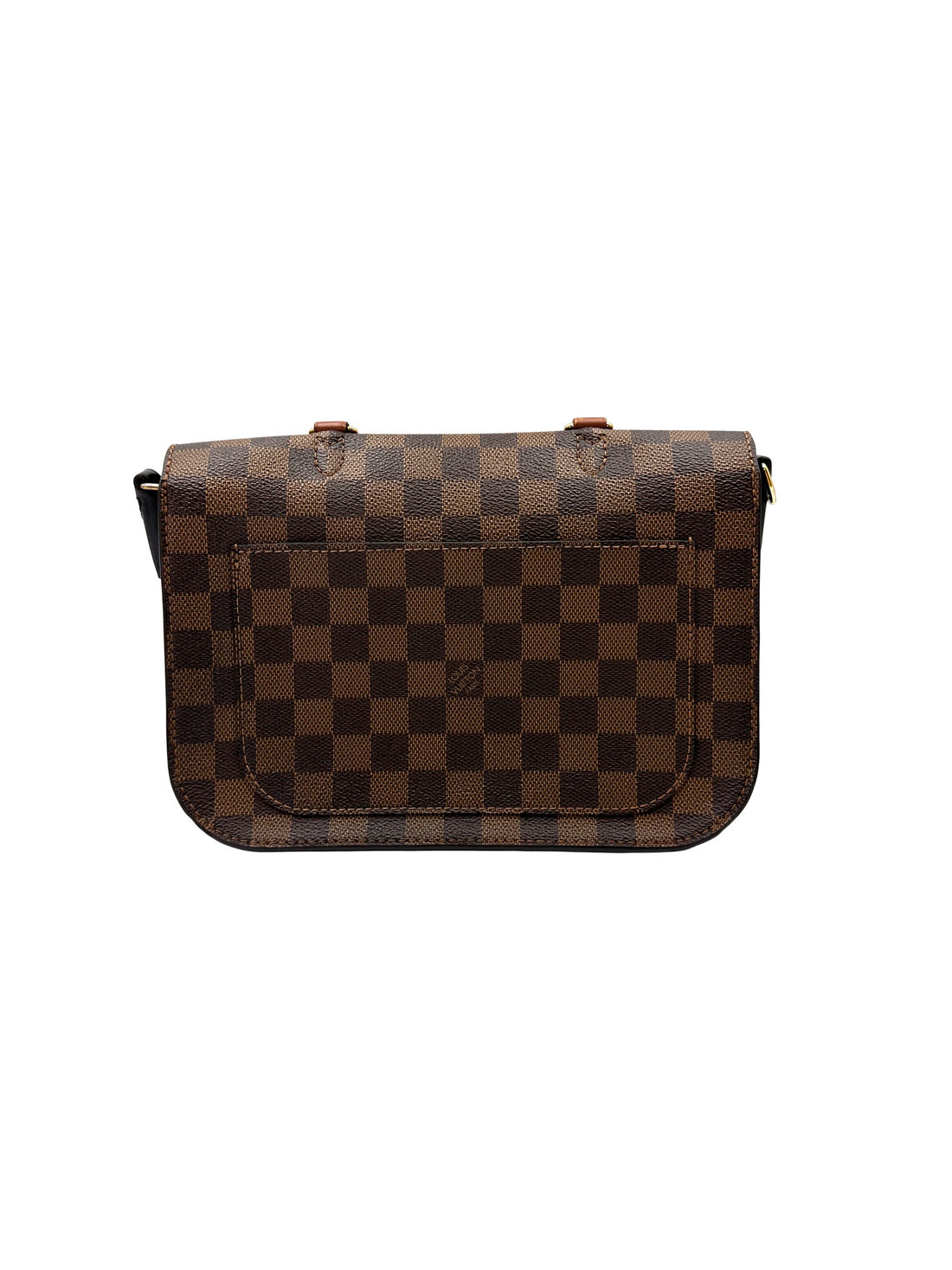 Louis Vuitton Beaumarchais Damier Ebene & Black Leather Handle Bag LV3225