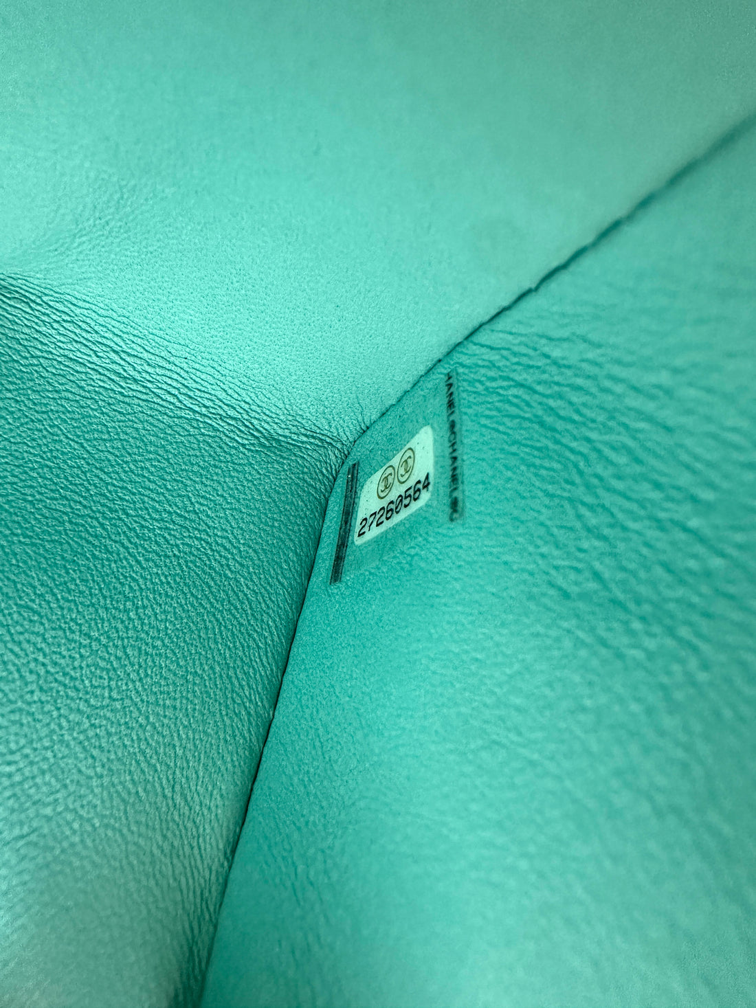 Chanel LeBoy Tiffany Blue Lizard Leather Small Size Flap Bag With Gold Buckle(27***64) CC2456