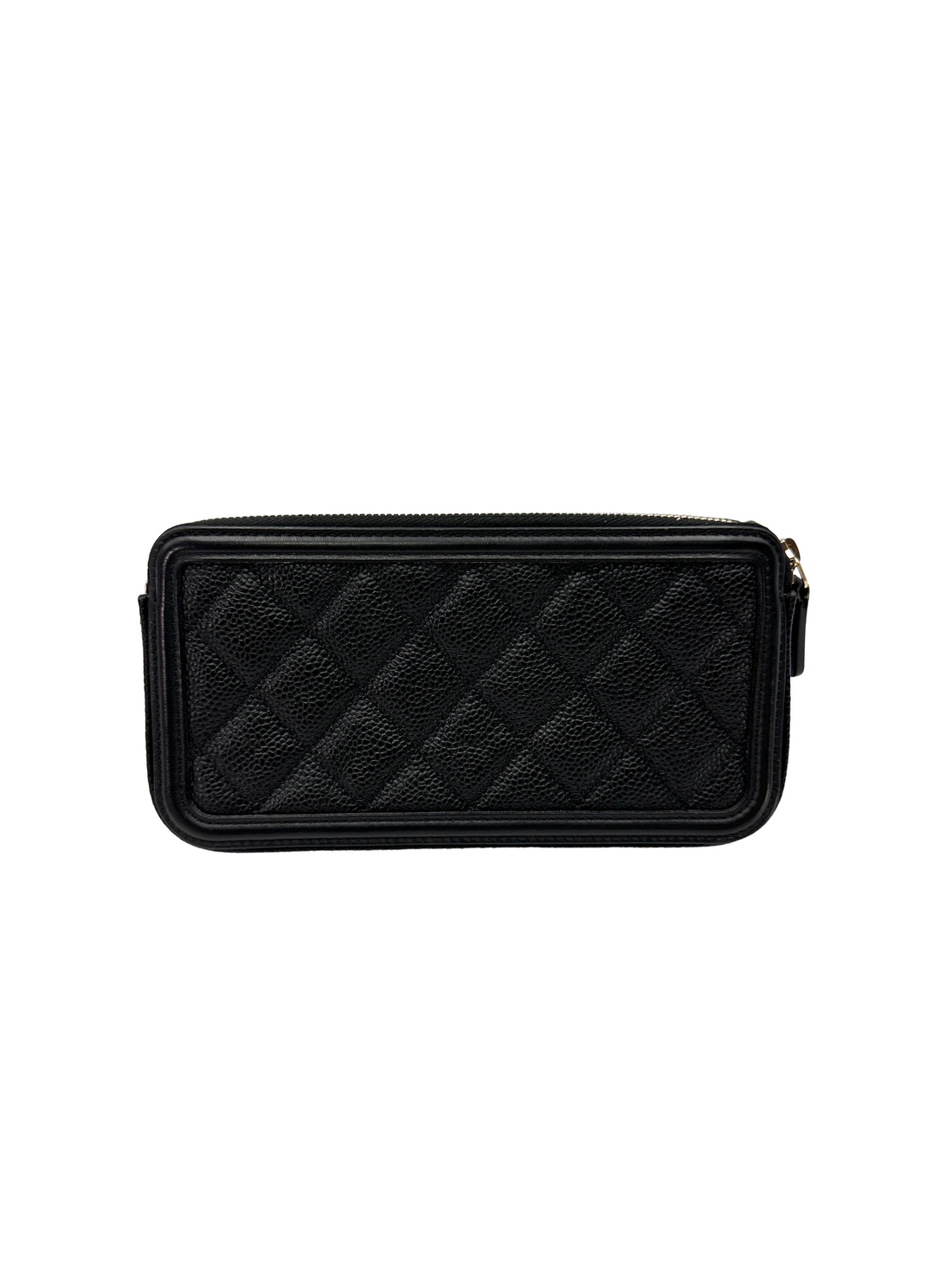 Chanel CC Filigree Black Quilted Leather Vanity Clutch(27***33) CC2454