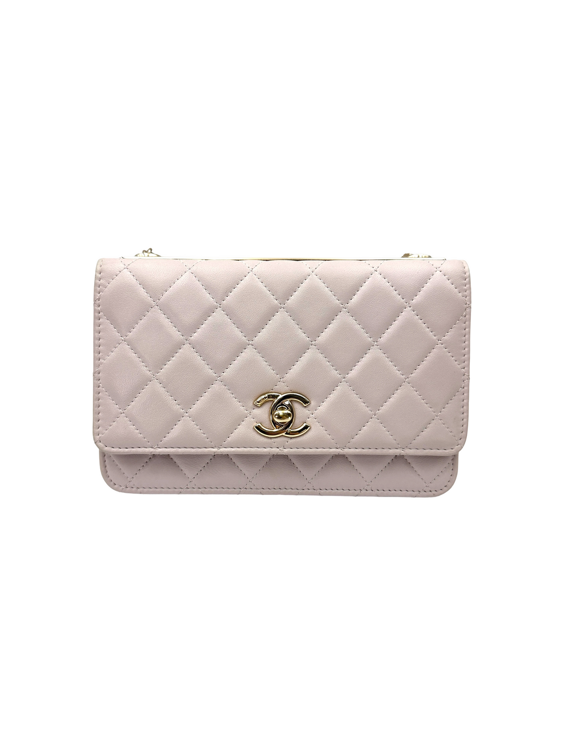 Chanel Trendy CC Pink Quilted Leather Wallet On Chain(30***19) CC2457