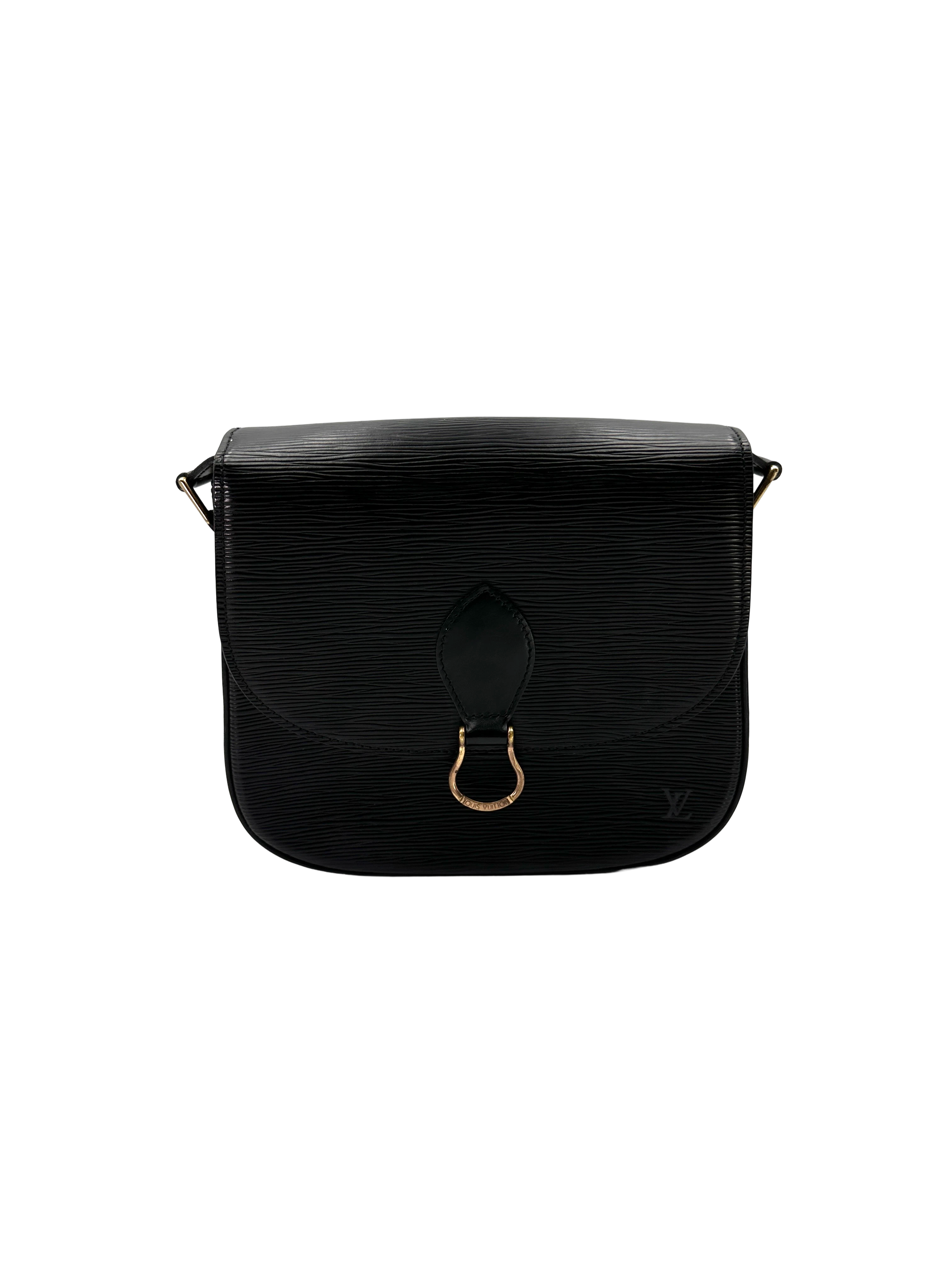 Louis Vuitton Saint Cloud Black Epi Leather Shoulder Bag LV3228