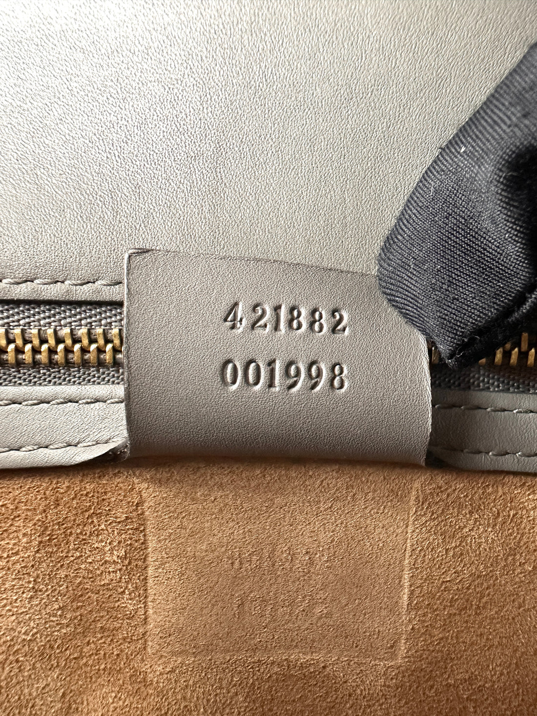 Gucci Sylvie Grey Leather Medium Size Shoulder Bag GG1373