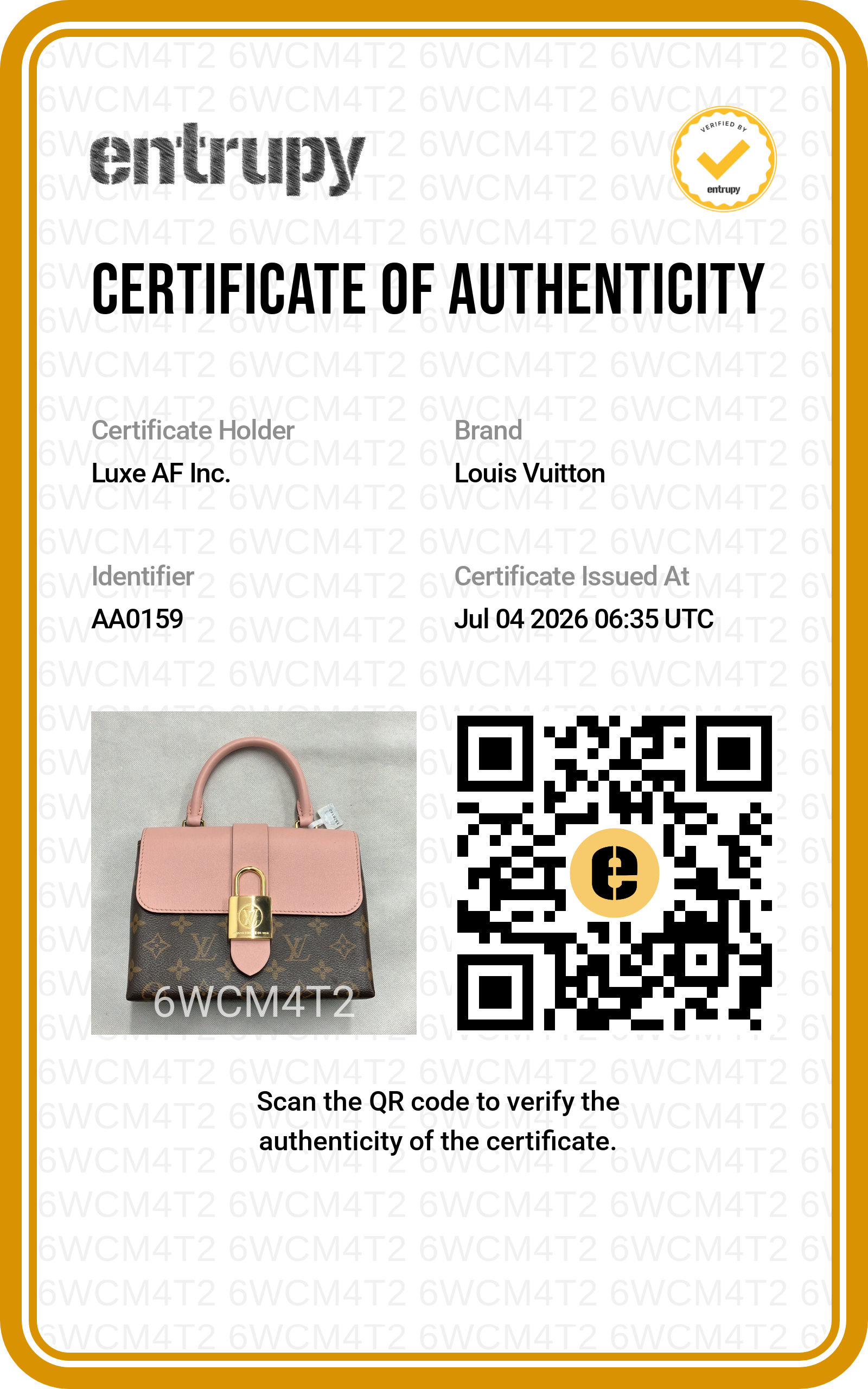 Louis Vuitton Locky Monogram Canvas & Pink Leather Handle Bag LV3226