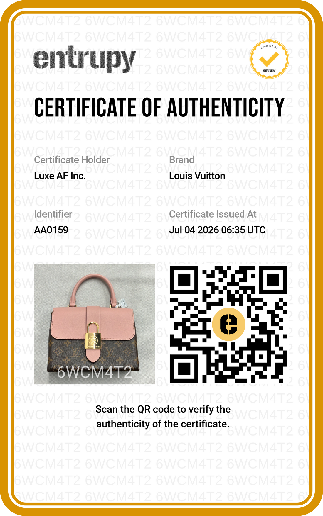 Louis Vuitton Locky Monogram Canvas & Pink Leather Handle Bag LV3226