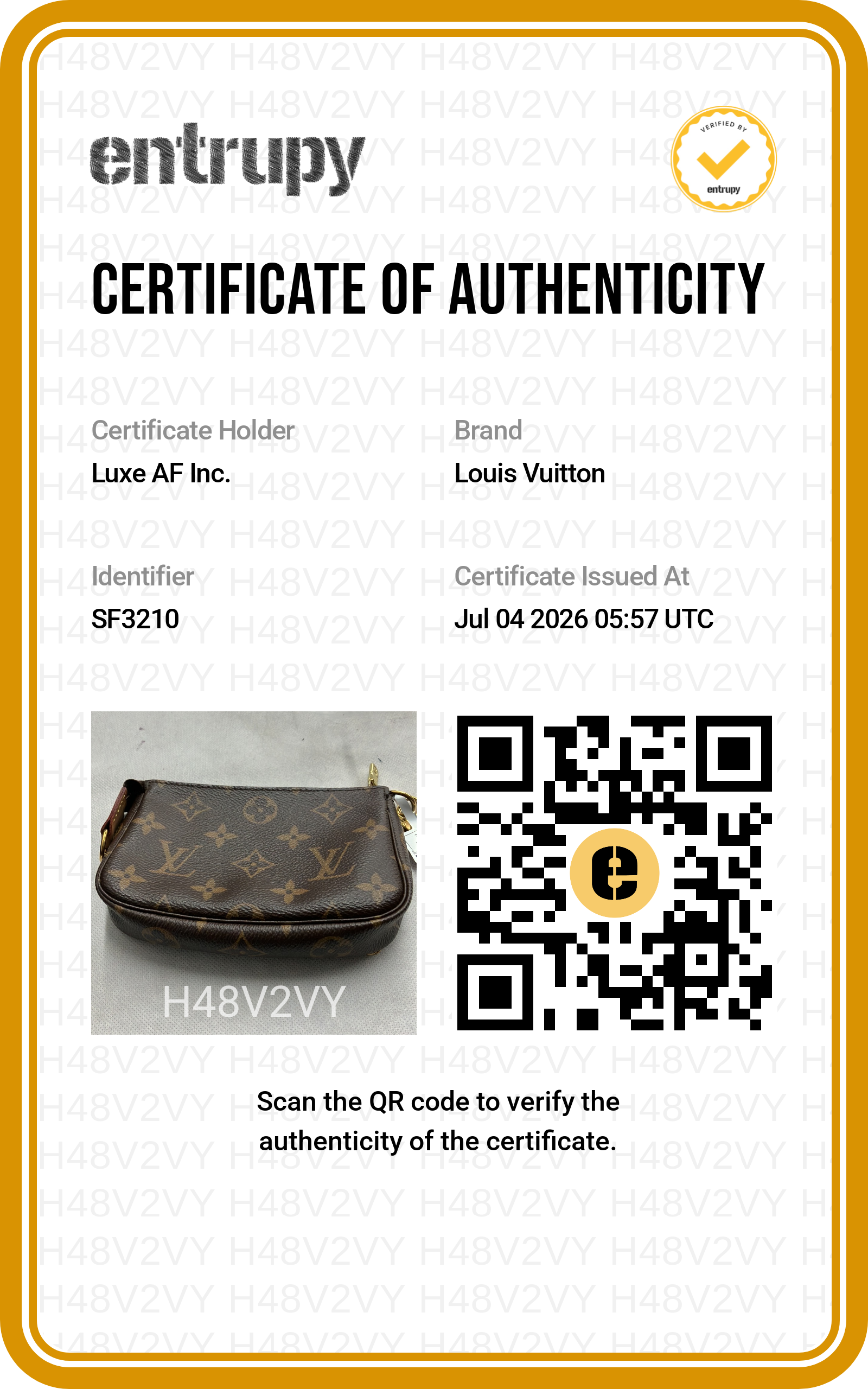 Louis Vuitton Monogram Canvas Mini Pochette Accessoires LV3227