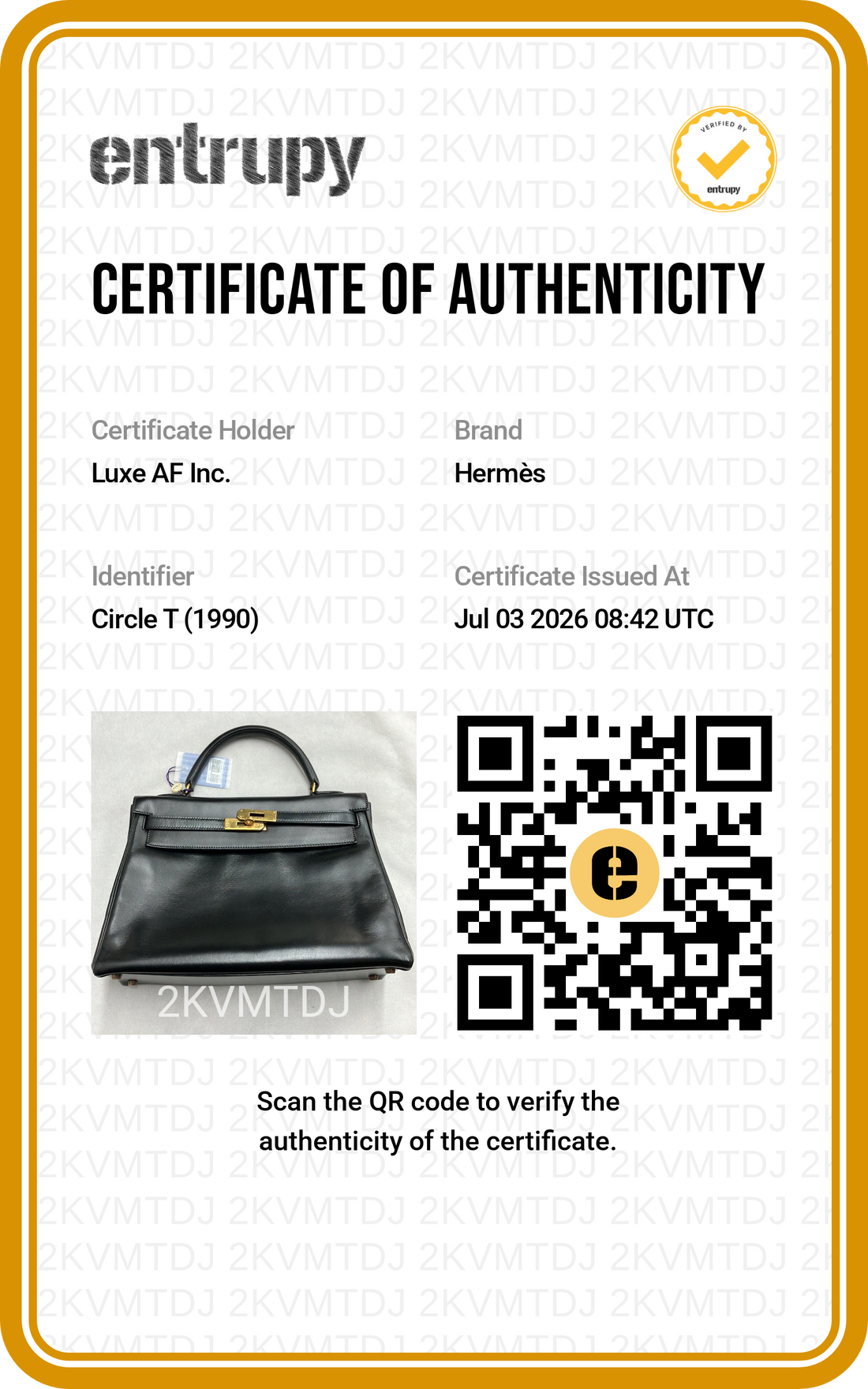 Hermes Kelly Black Leather Top Handle Bag With Gold Hardware HR144SA