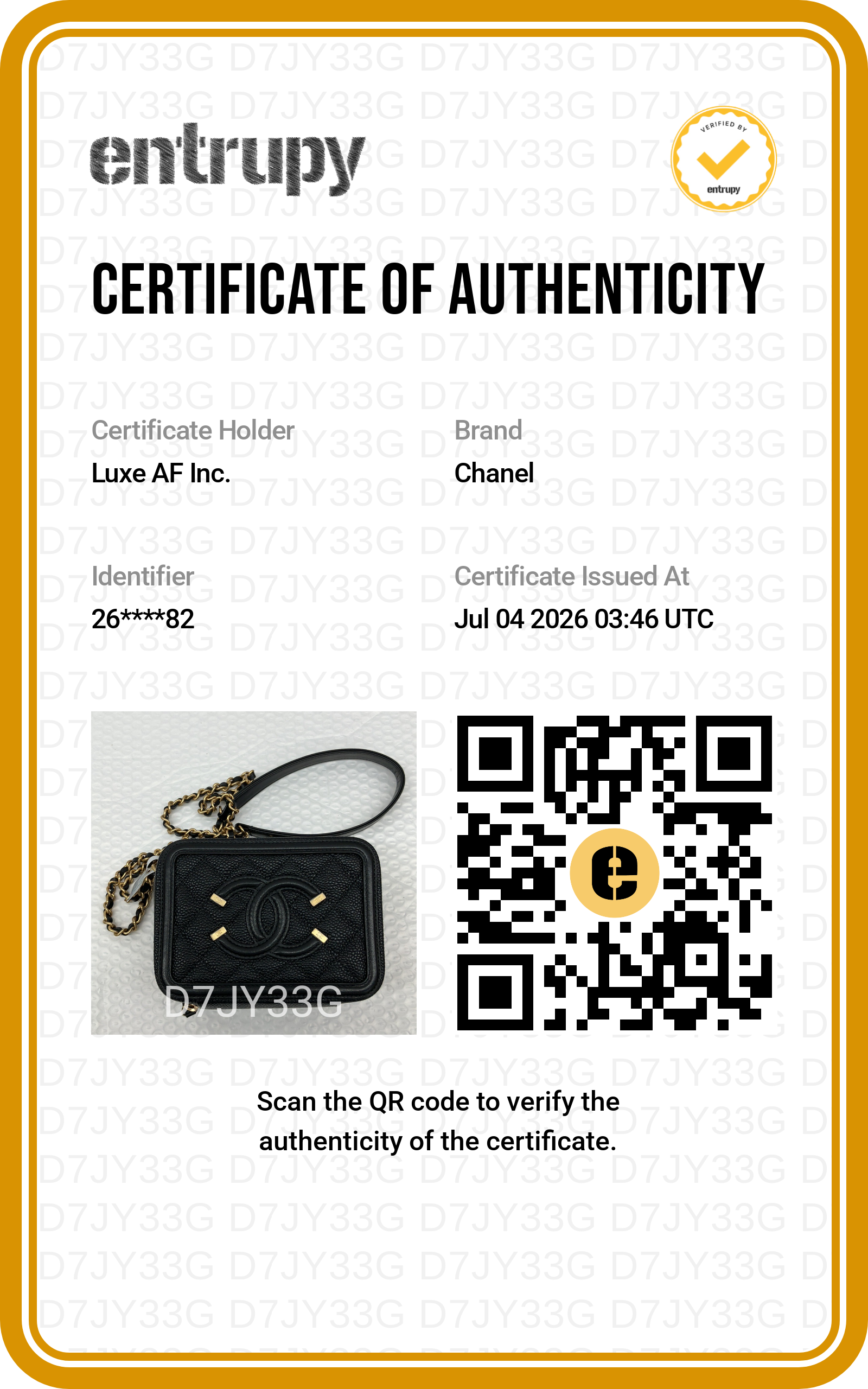 Chanel CC Filigree Black Quilted Leather Vanity Clutch(26***82) CC2452