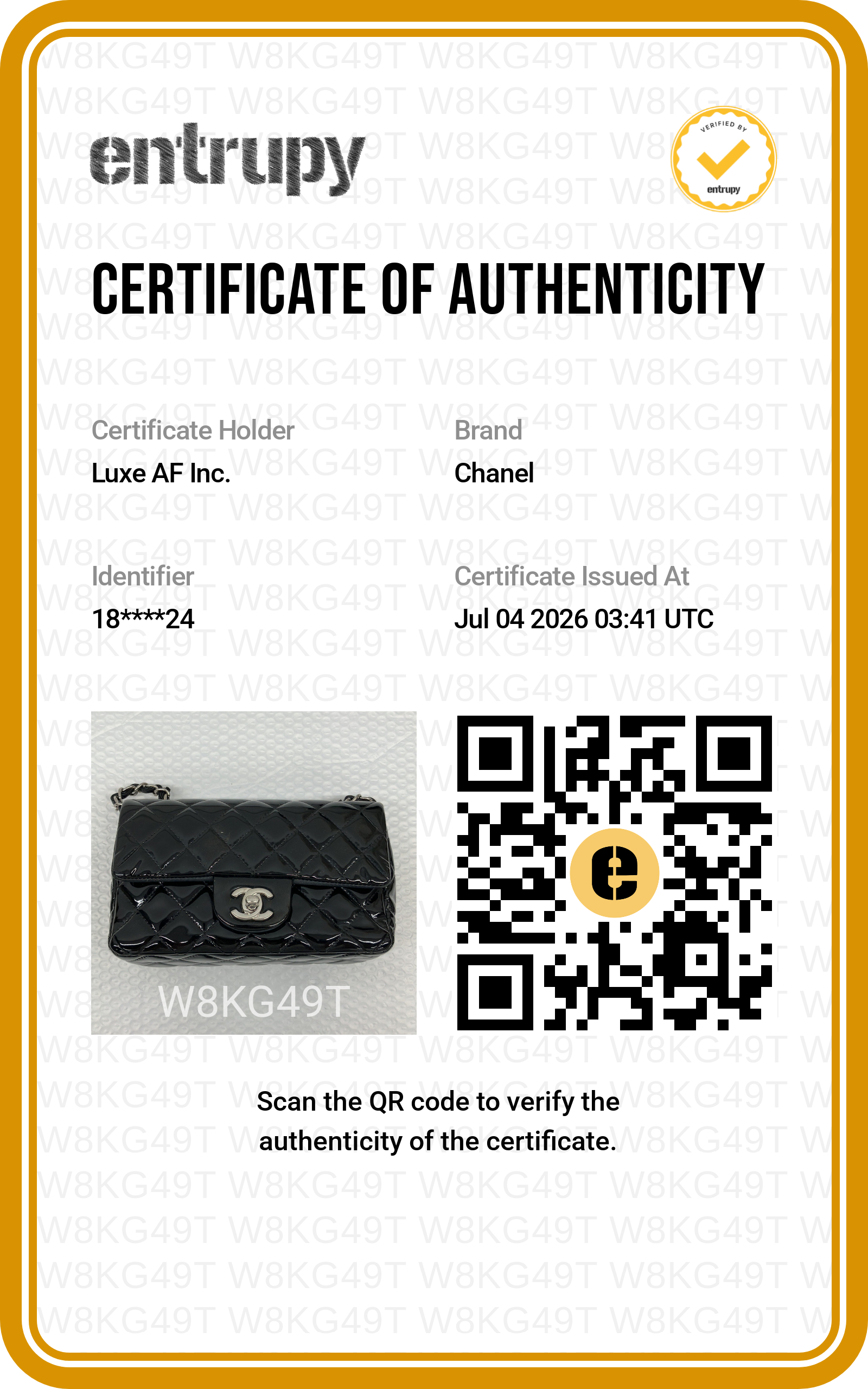 Chanel Classic Flap Black Quilted Patent Leather Mini Shoulder Bag(18***24) CC2558