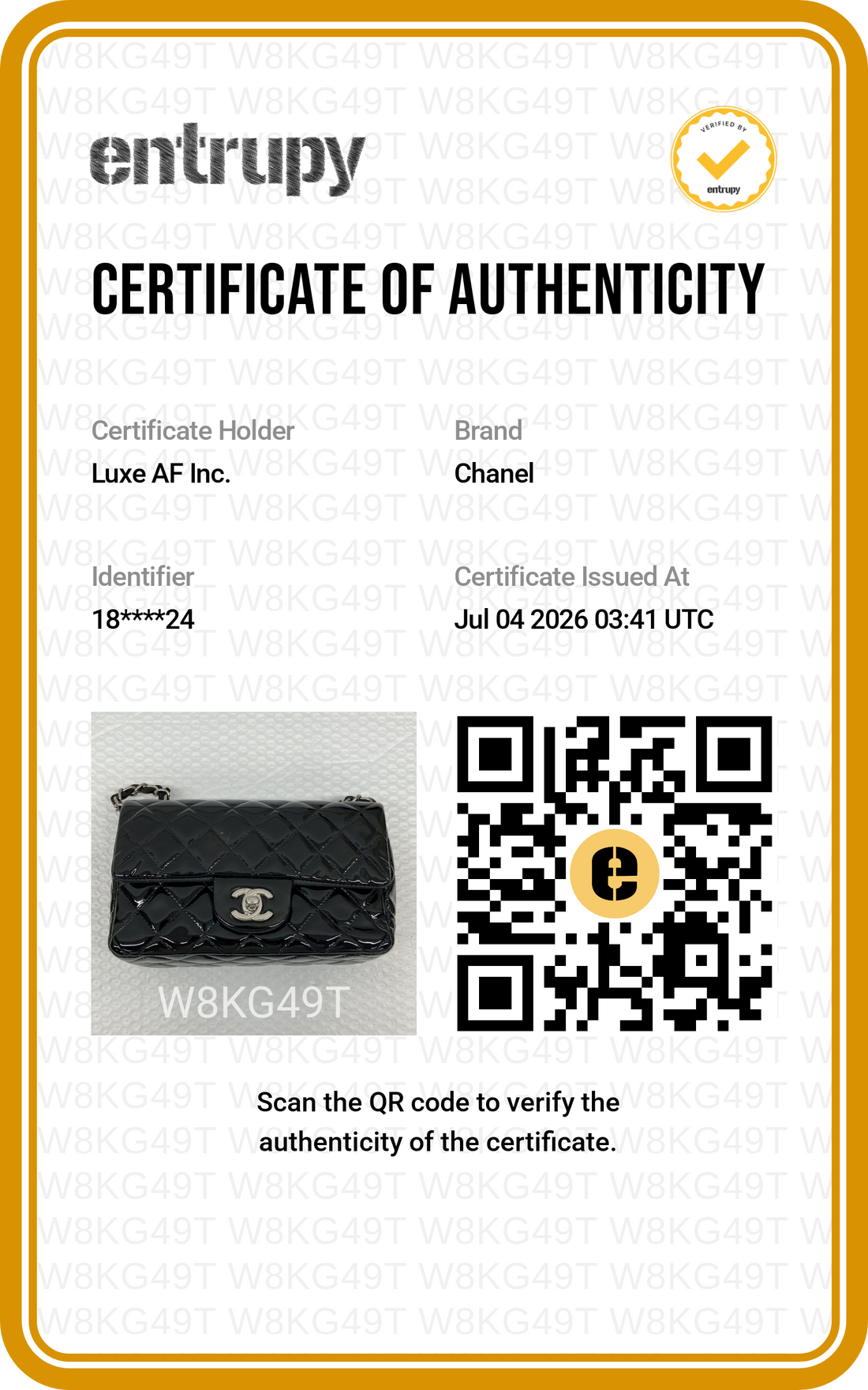 Chanel Classic Flap Black Quilted Patent Leather Mini Shoulder Bag(18***24) CC2558