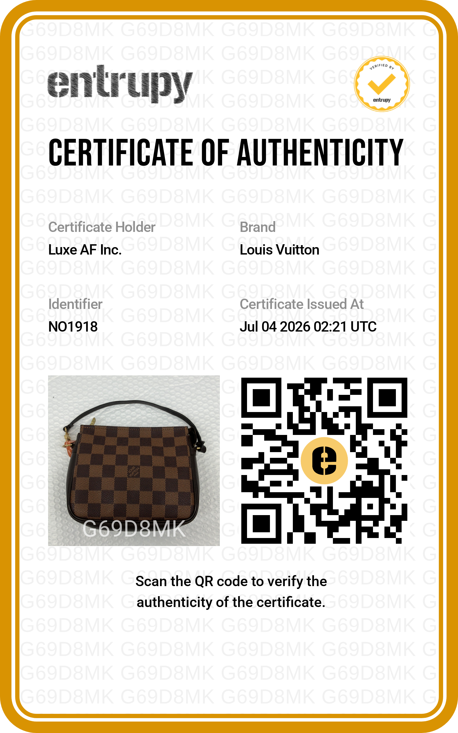 Louis Vuitton Damier Ebene Trousse Pochette LV3221