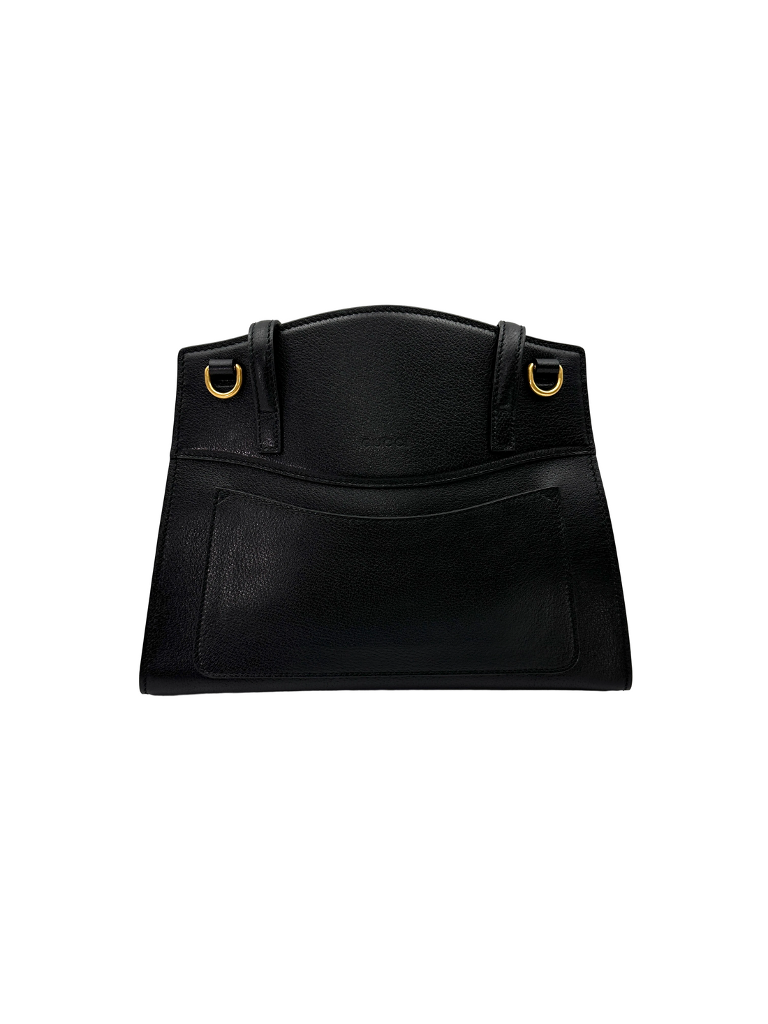 Gucci Totem Butterfly Black Leather Handle Bag GG1374