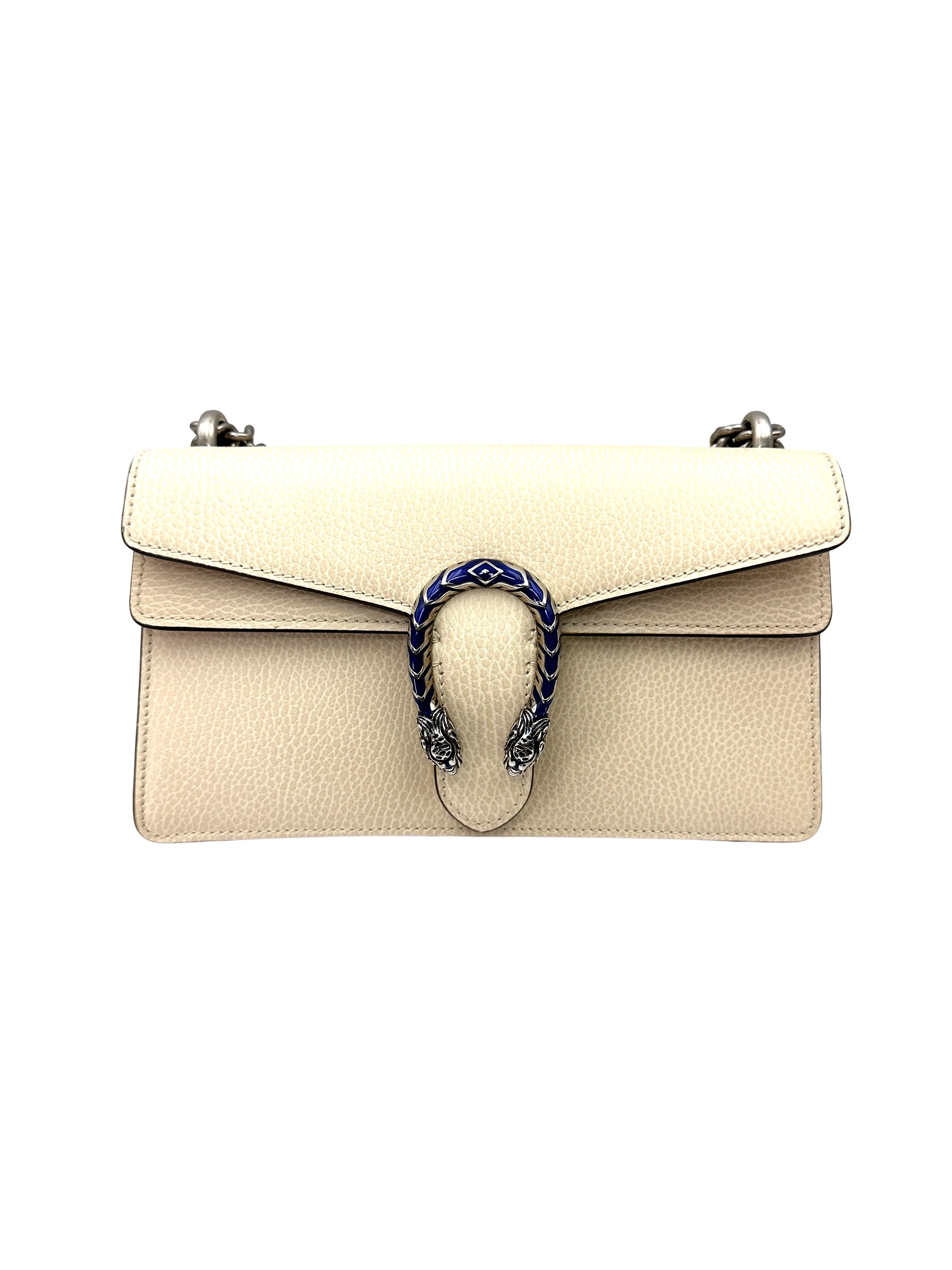 Gucci Dionysus White Leather Medium Size Shoulder Bag GG1375