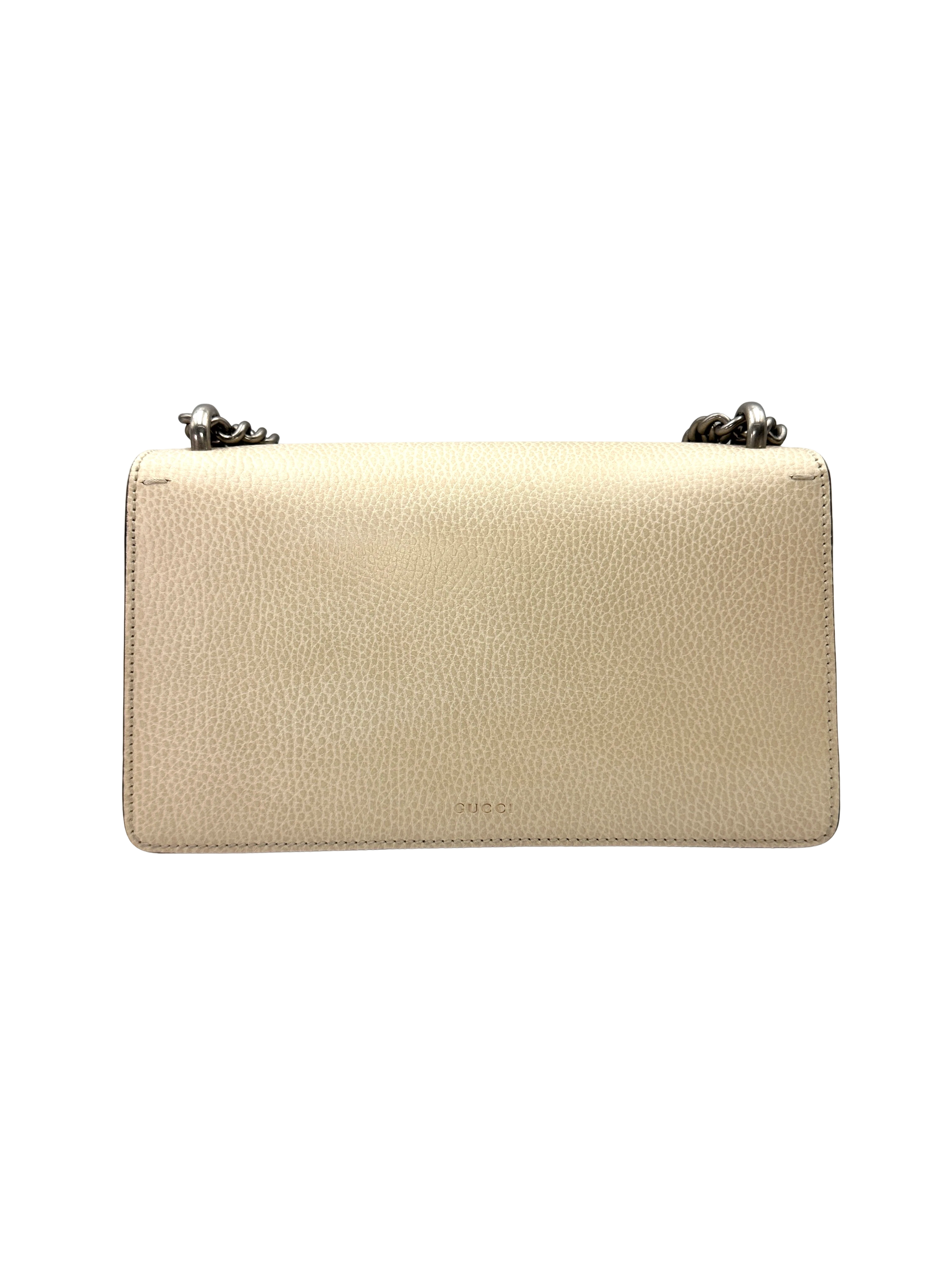 Gucci Dionysus White Leather Medium Size Shoulder Bag GG1375