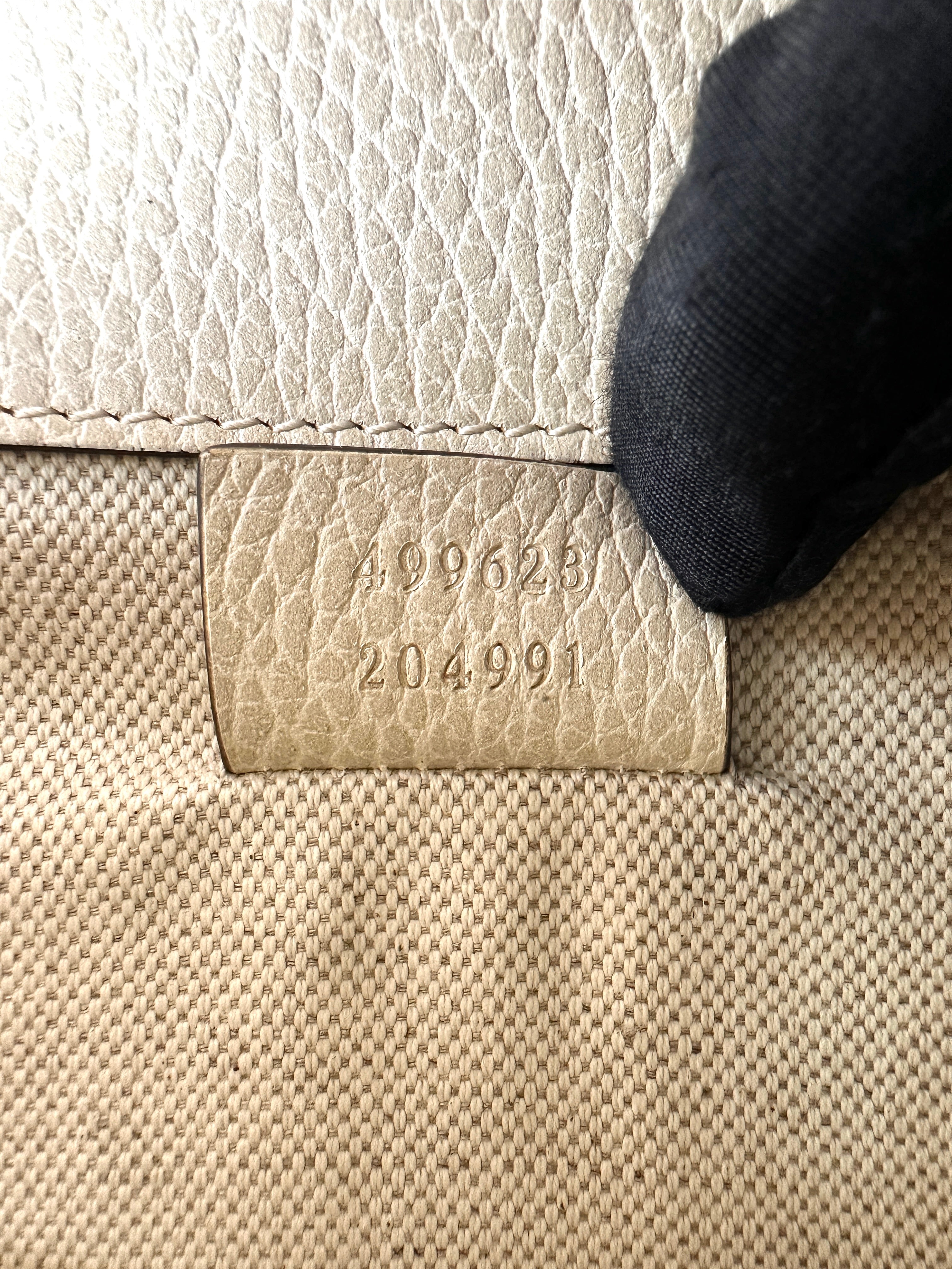 Gucci Dionysus White Leather Medium Size Shoulder Bag GG1375