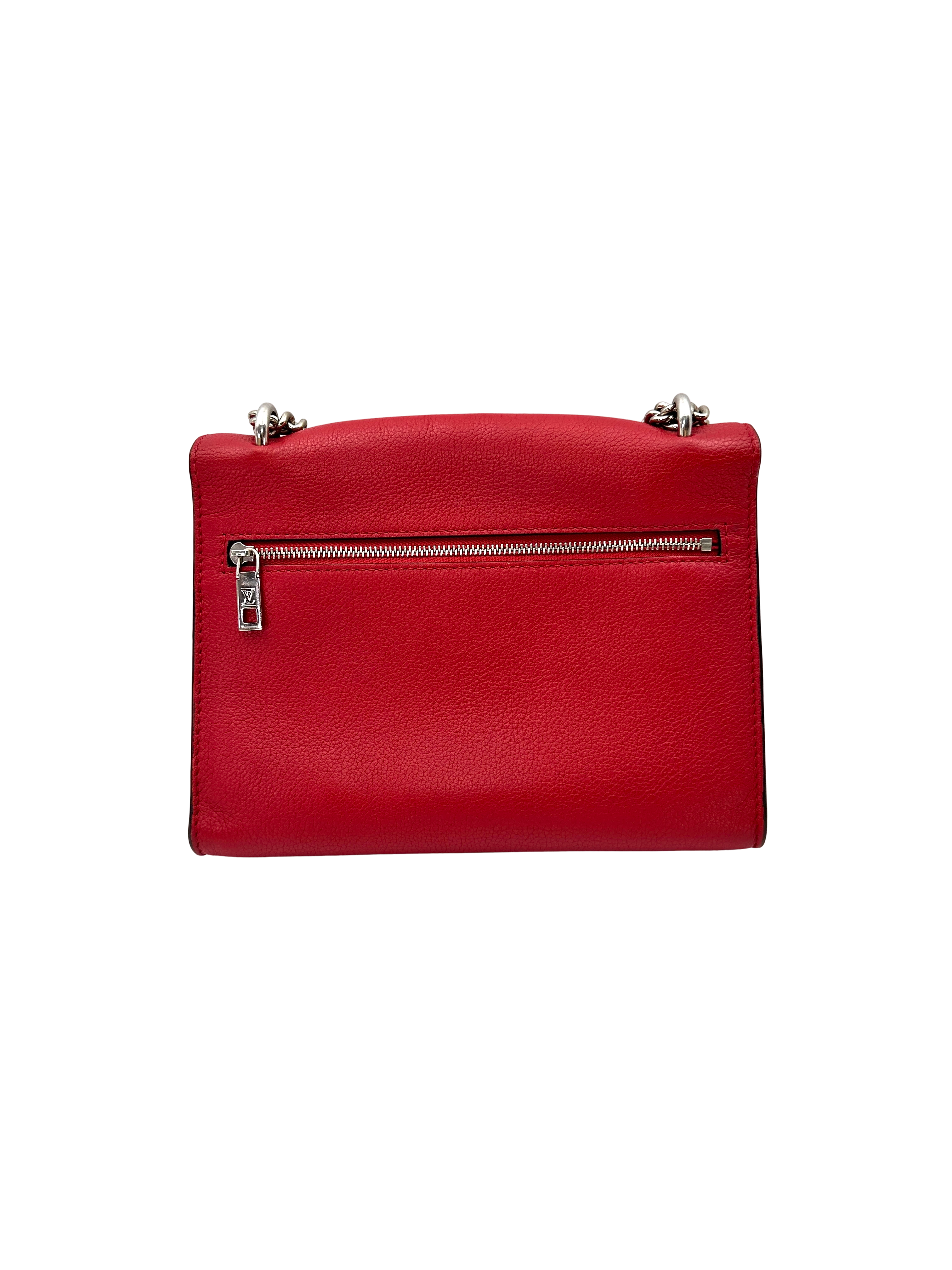 Louis Vuitton Lockme Red Leather Shoulder Bag LV3236