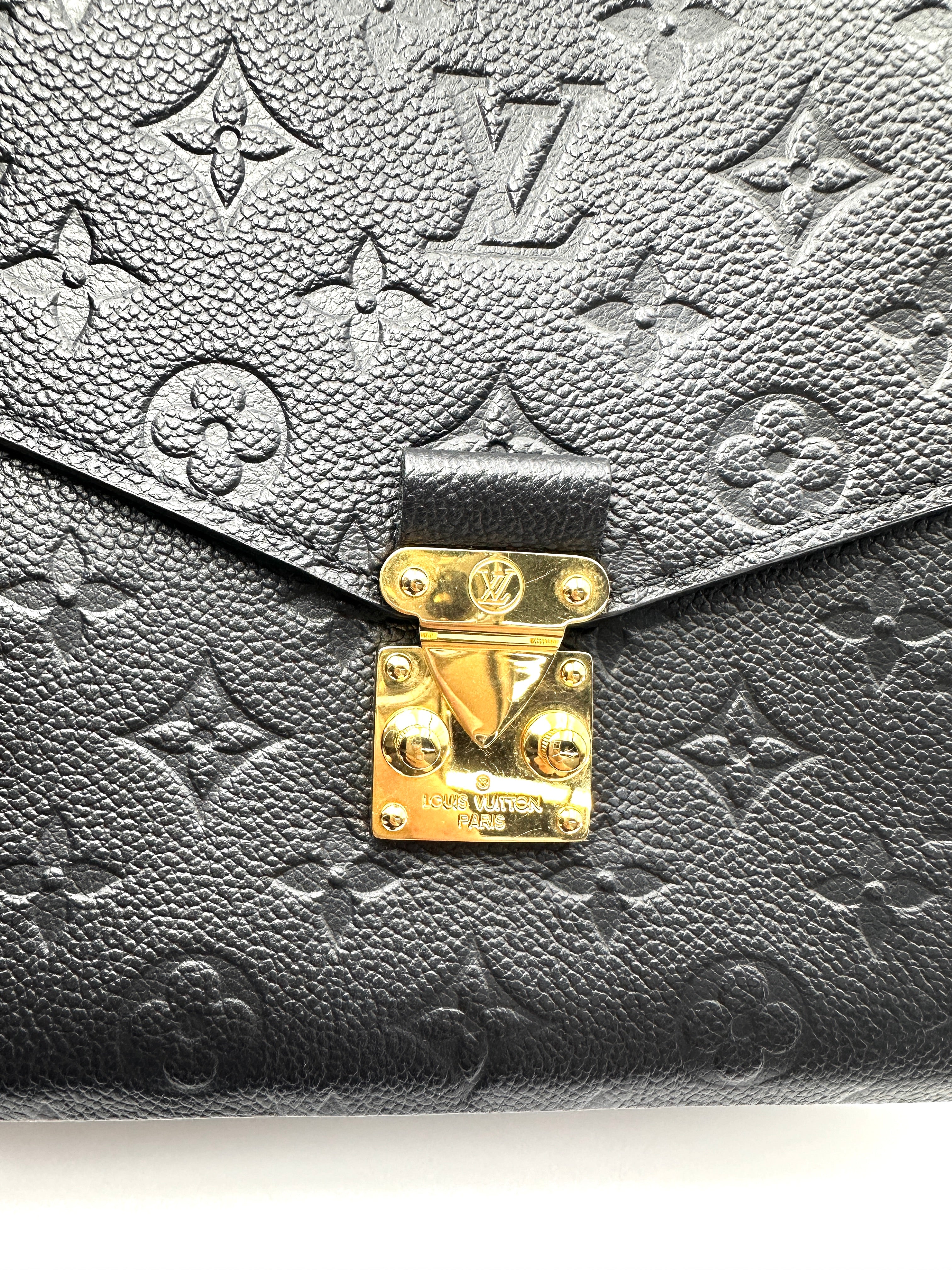 Louis Vuitton Black Monogram Empreinte Leather Pochette Metis LV3241