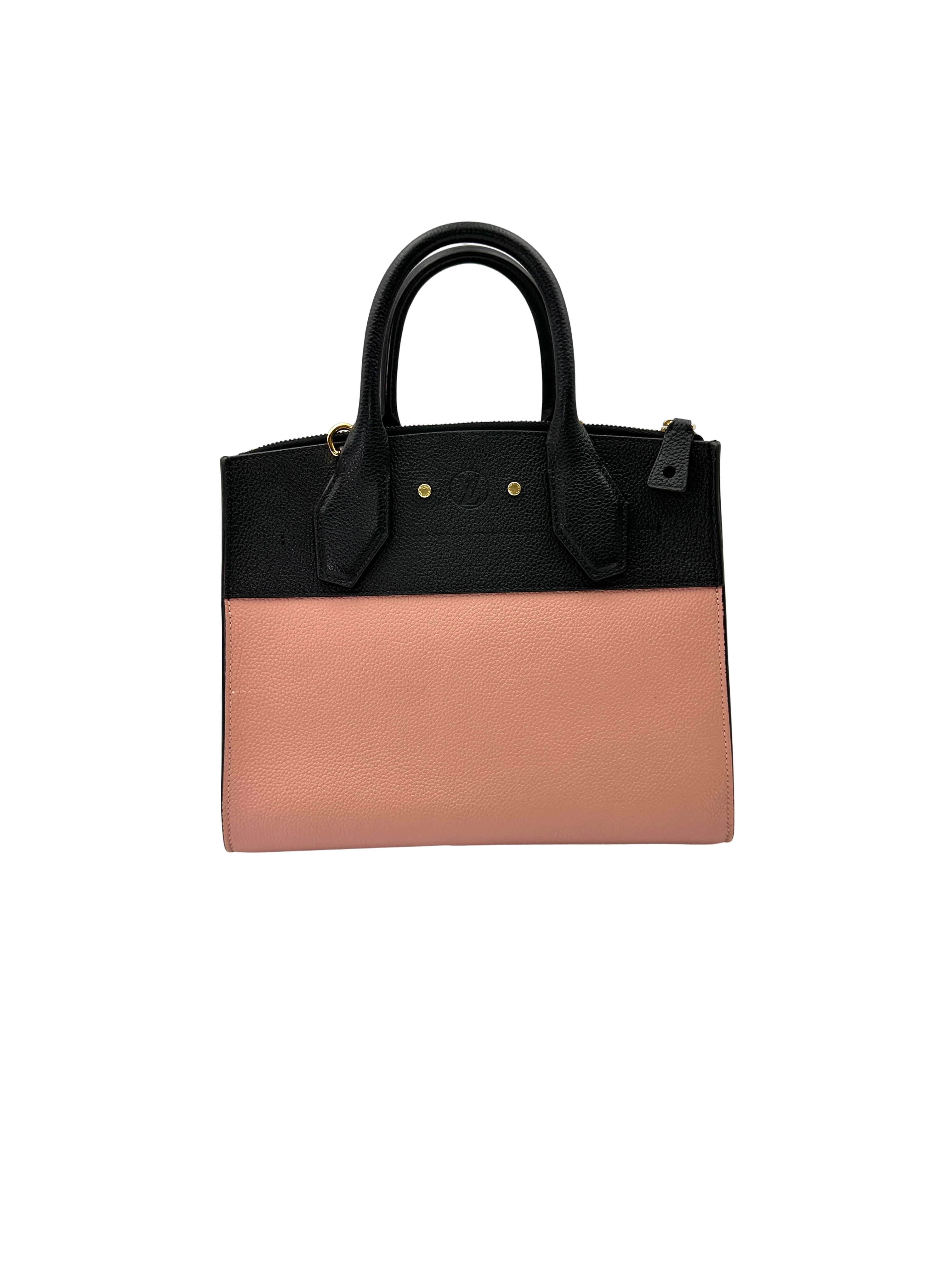 Louis Vuitton City Steamer Black/Pink Taurillon Leather Handle Bag LV3234