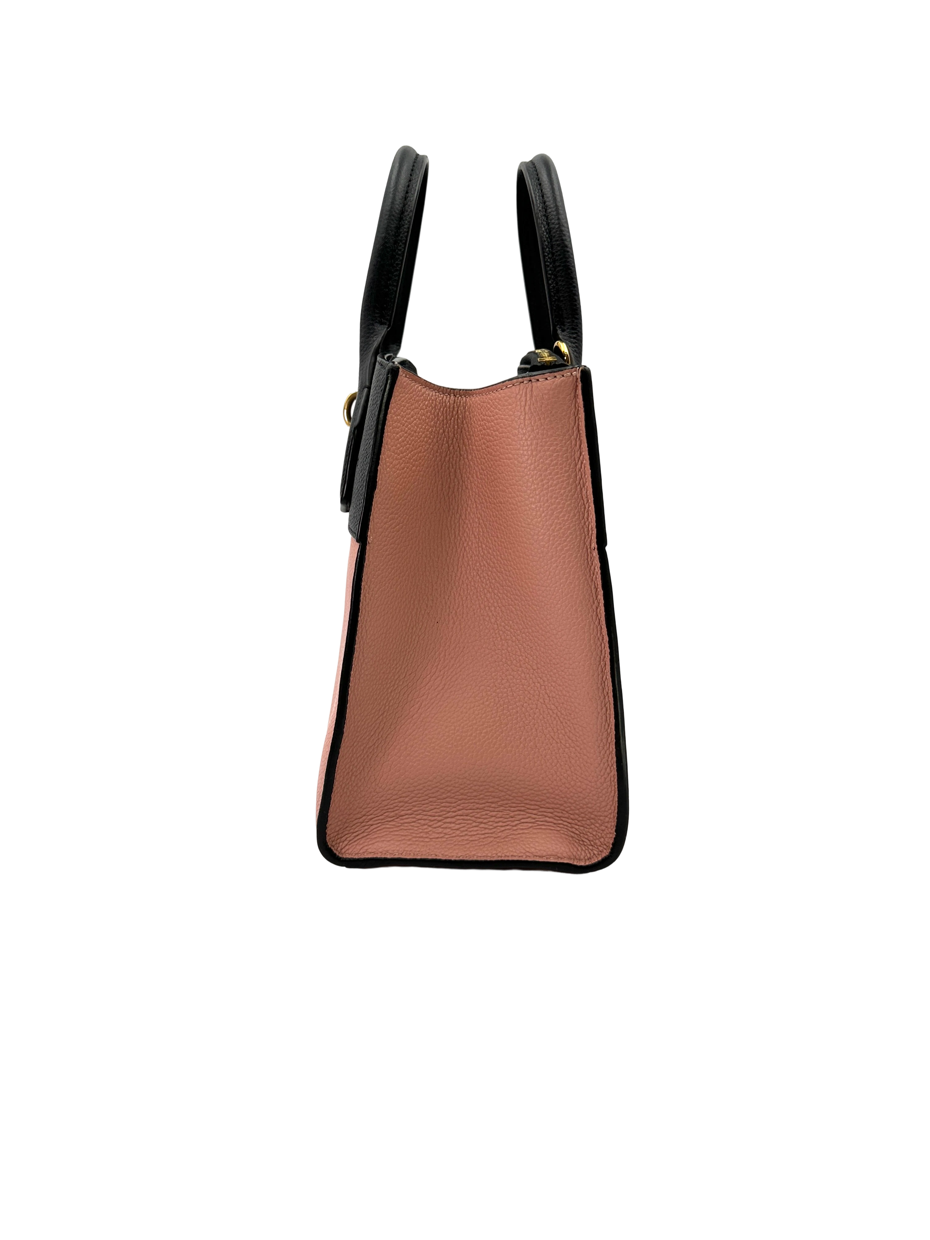 Louis Vuitton City Steamer Black/Pink Taurillon Leather Handle Bag LV3234