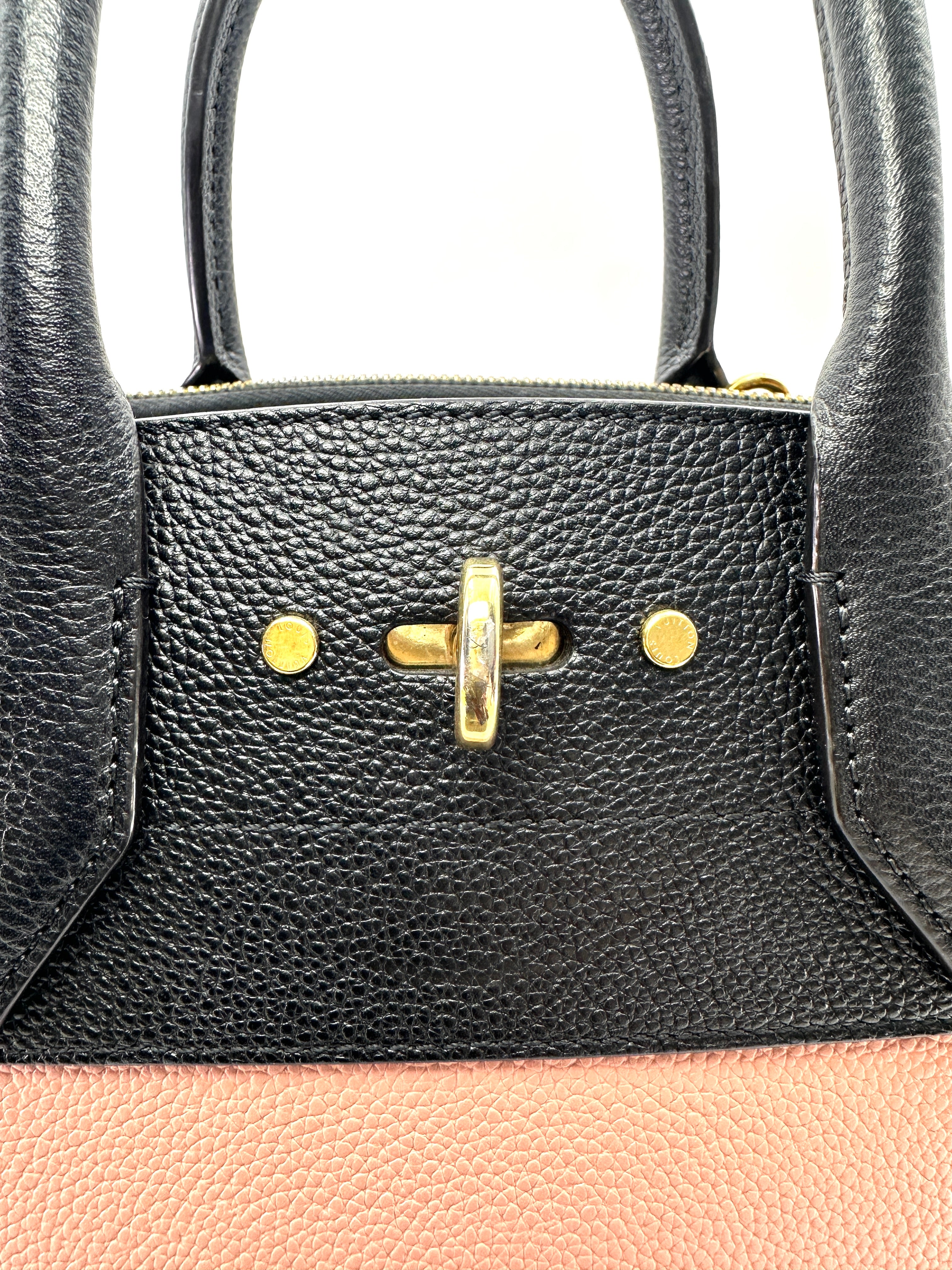 Louis Vuitton City Steamer Black/Pink Taurillon Leather Handle Bag LV3234