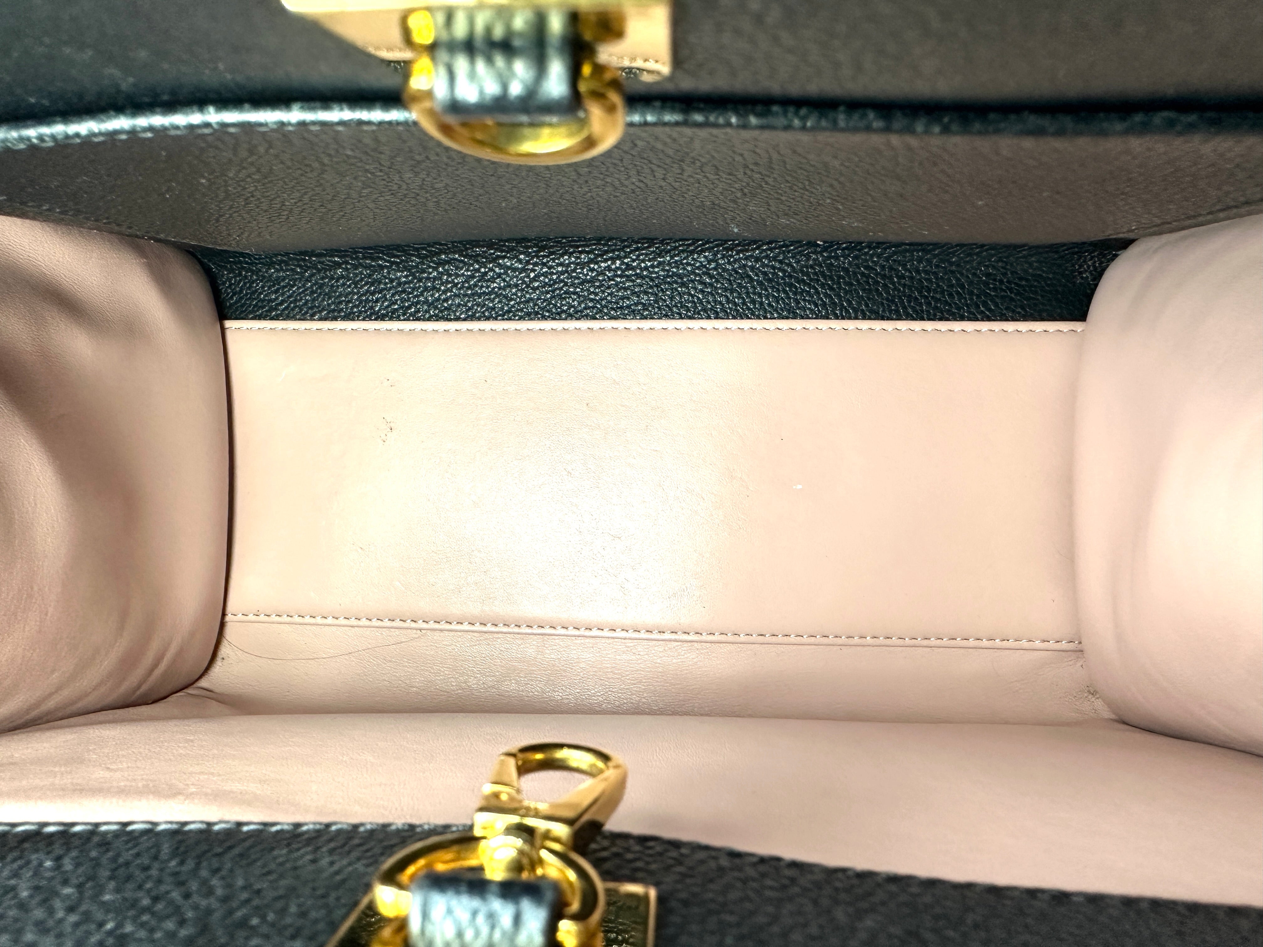 Louis Vuitton City Steamer Black/Pink Taurillon Leather Handle Bag LV3234