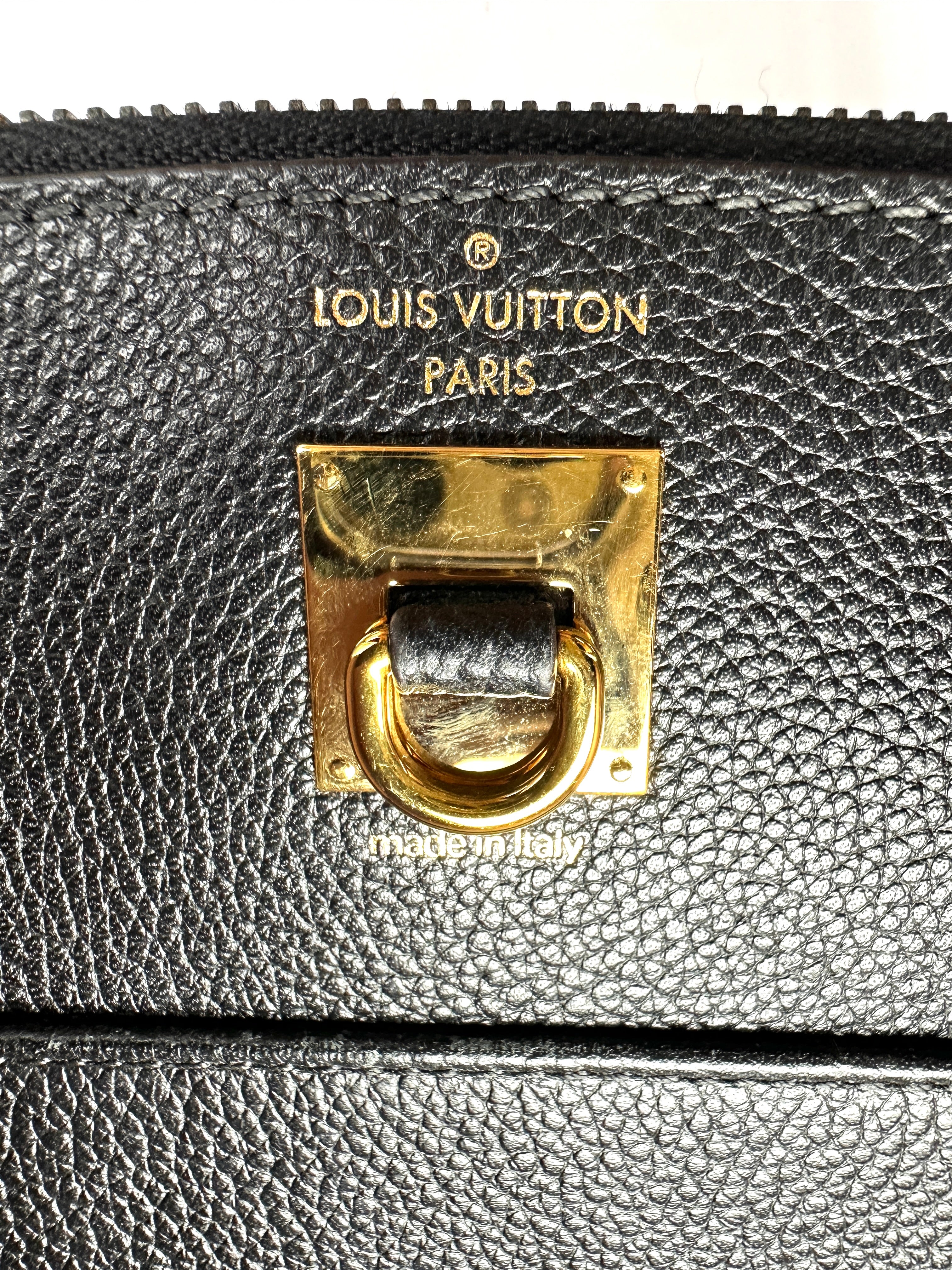 Louis Vuitton City Steamer Black/Pink Taurillon Leather Handle Bag LV3234