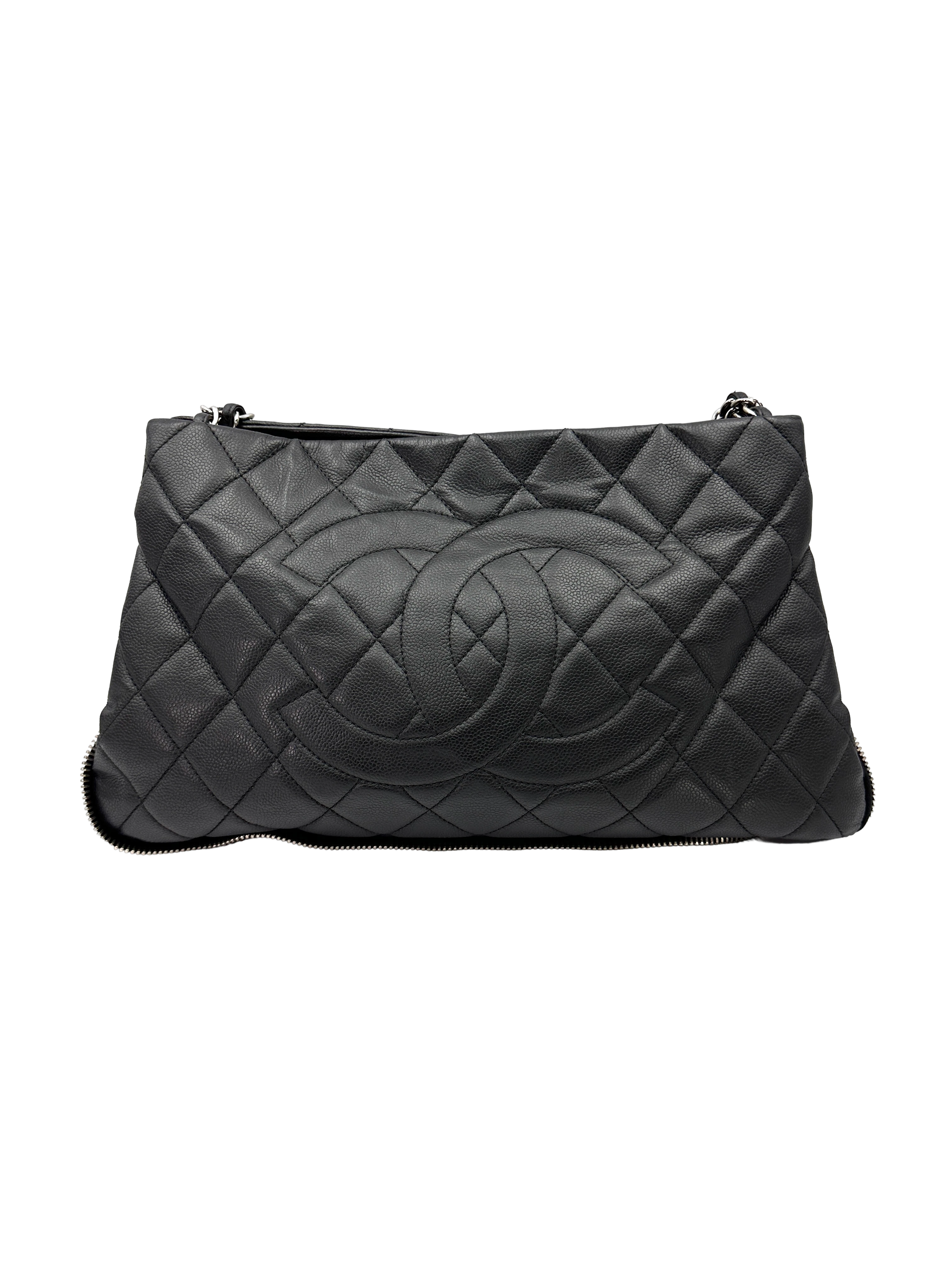 Chanel Timeless CC Black Caviar Leather Shopping Bag(15***39) CC2461