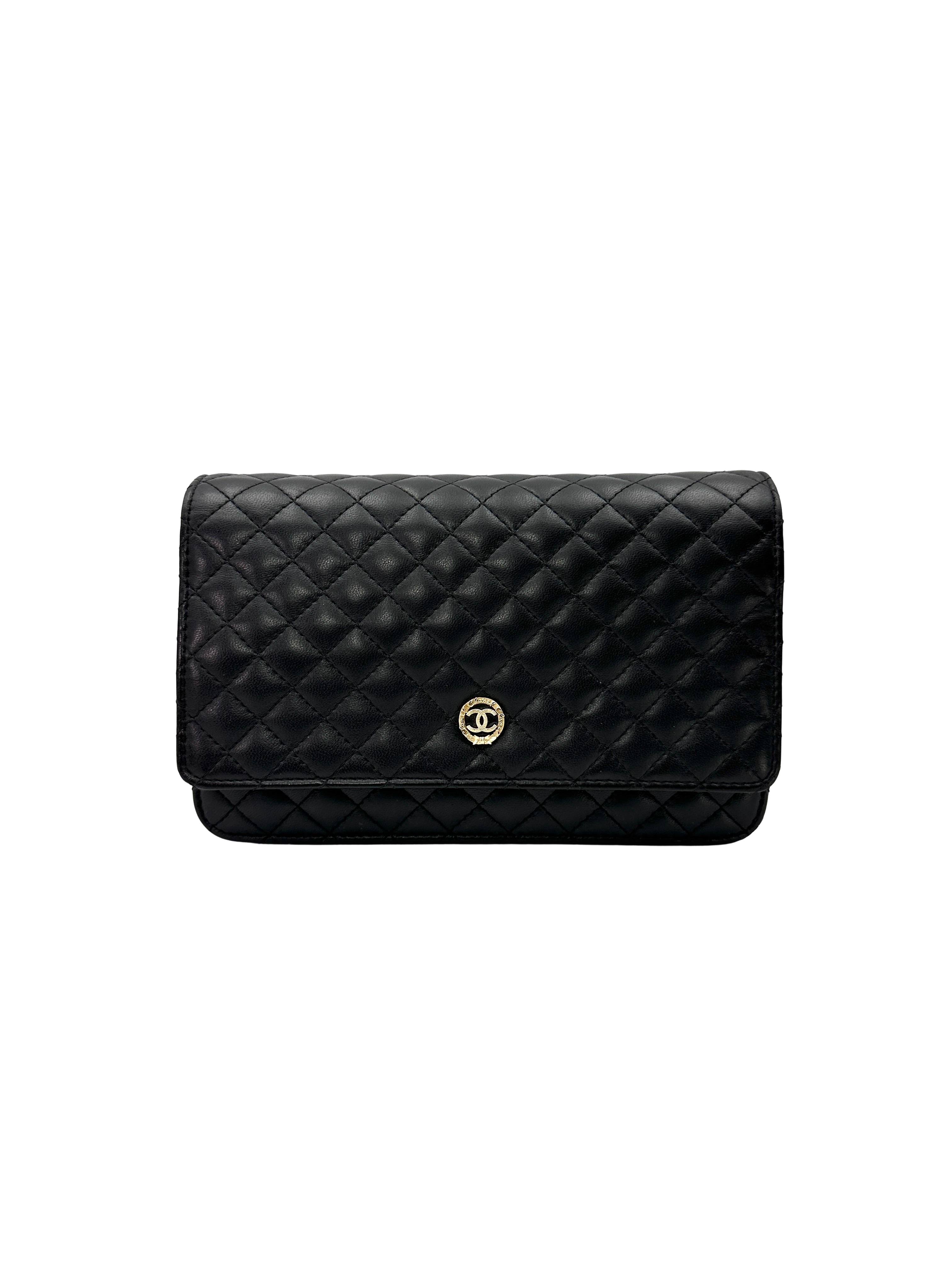 Chanel Black Quilted Leather Wallet On Chain(16***13) CC2462