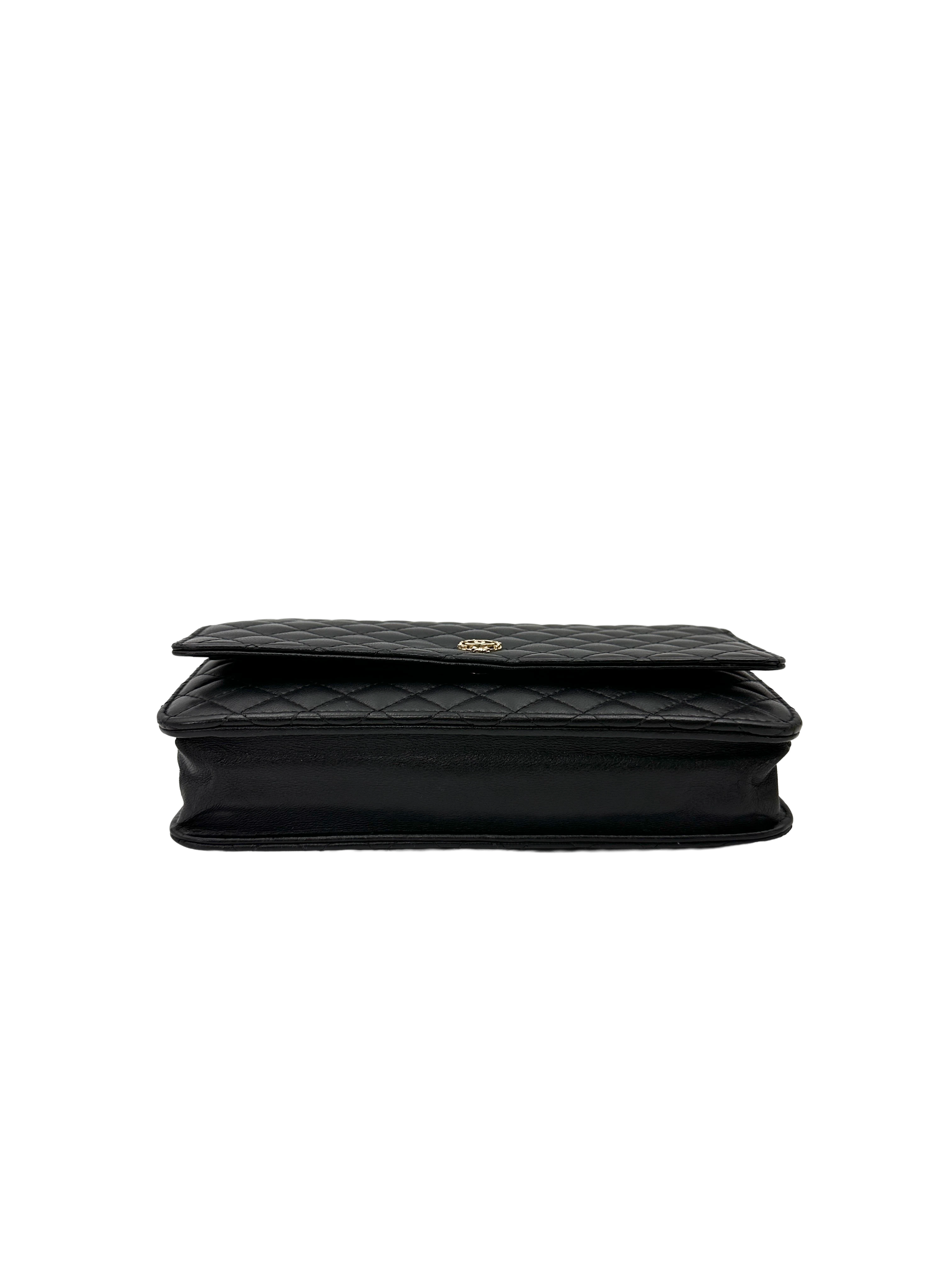 Chanel Black Quilted Leather Wallet On Chain(16***13) CC2462