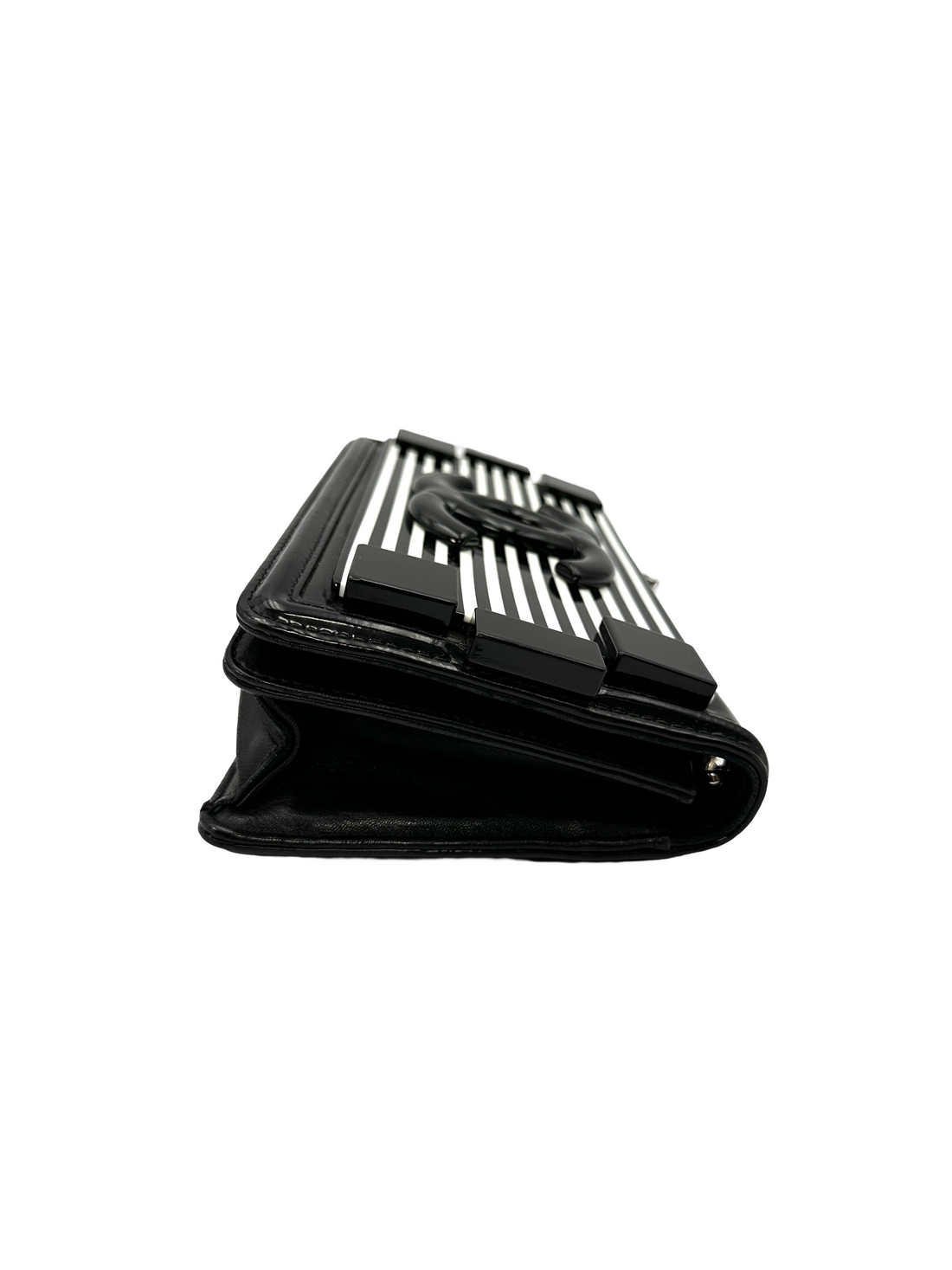 Chanel Black/White Boy Brick Stripe Flap Bag(19***27) CC2467