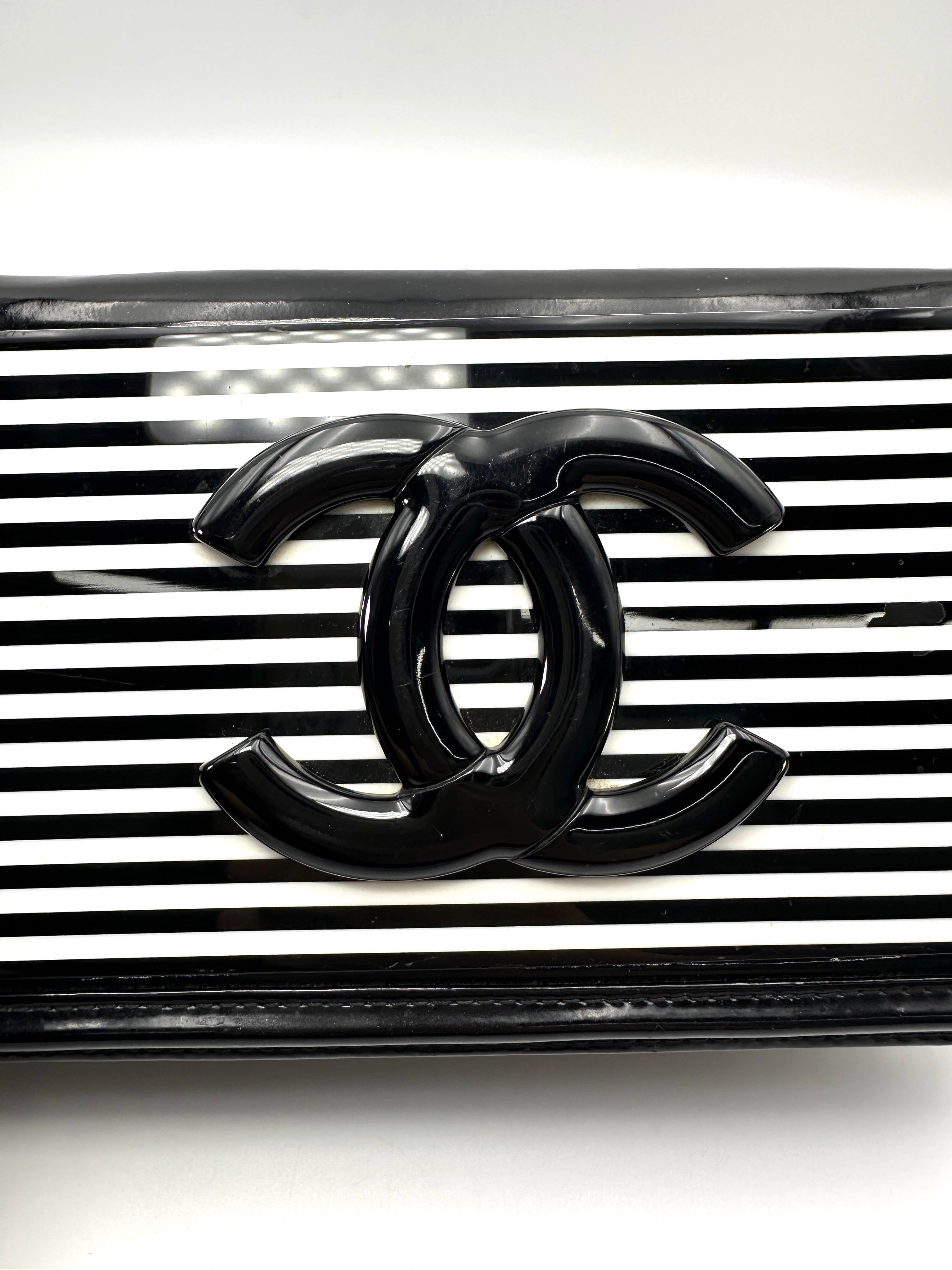 Chanel Black/White Boy Brick Stripe Flap Bag(19***27) CC2467