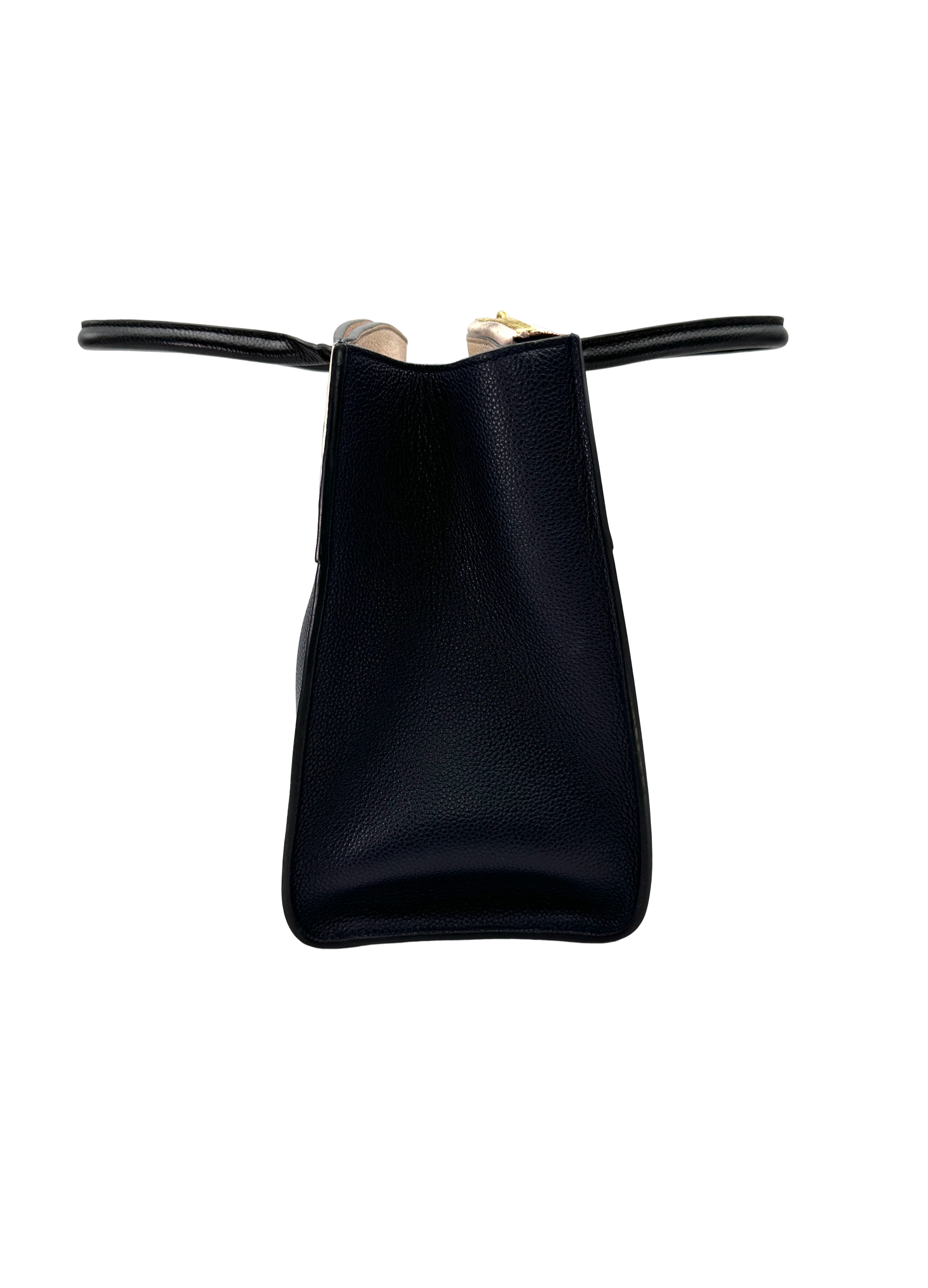 Louis Vuitton City Steamer Blue/Beige Taurillon Leather Handle Bag LV3239