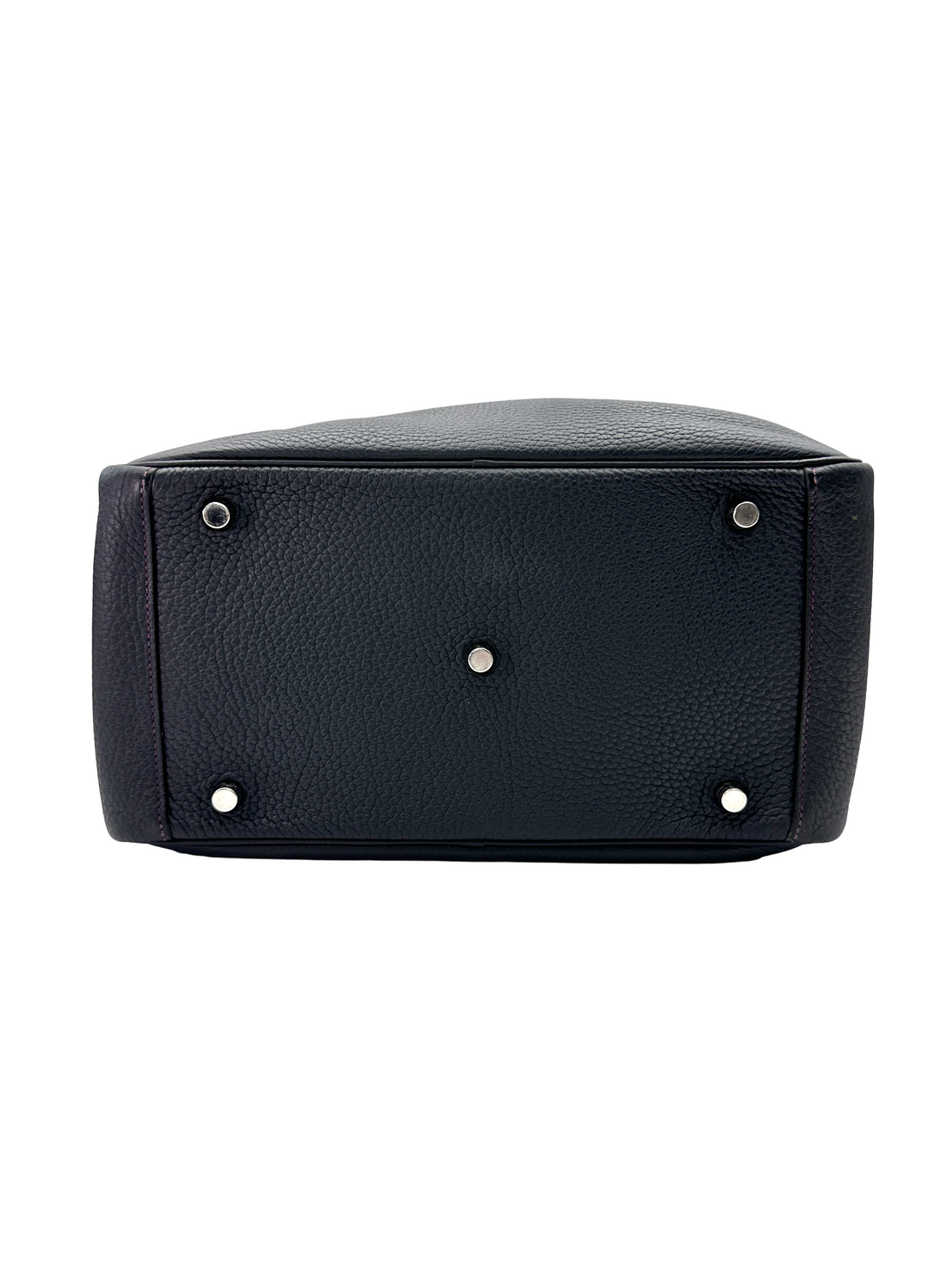 Hermes Lindy30 Dark Blue Leather Handle Bag HR145