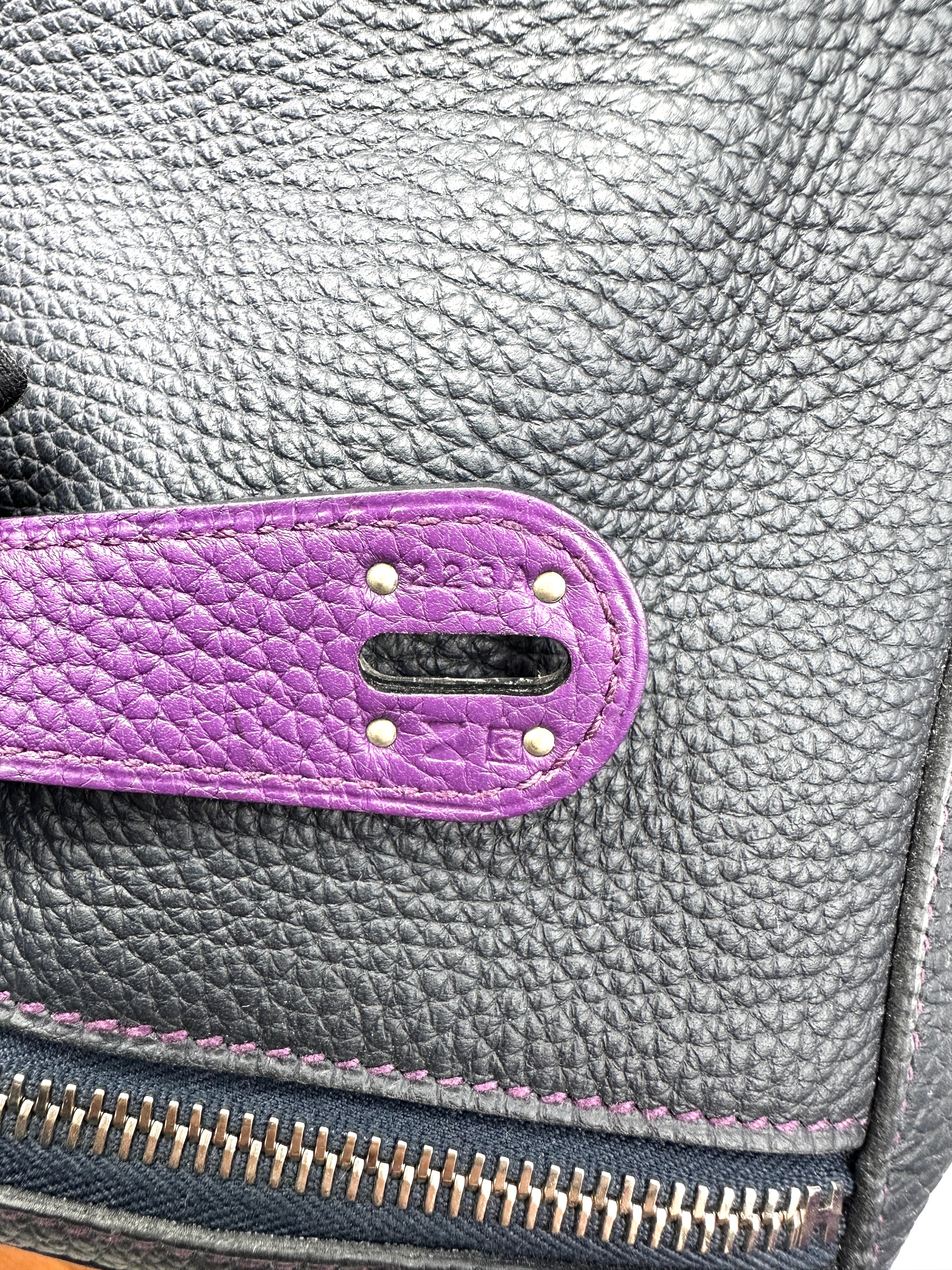 Hermes Lindy30 Dark Blue Leather Handle Bag HR145