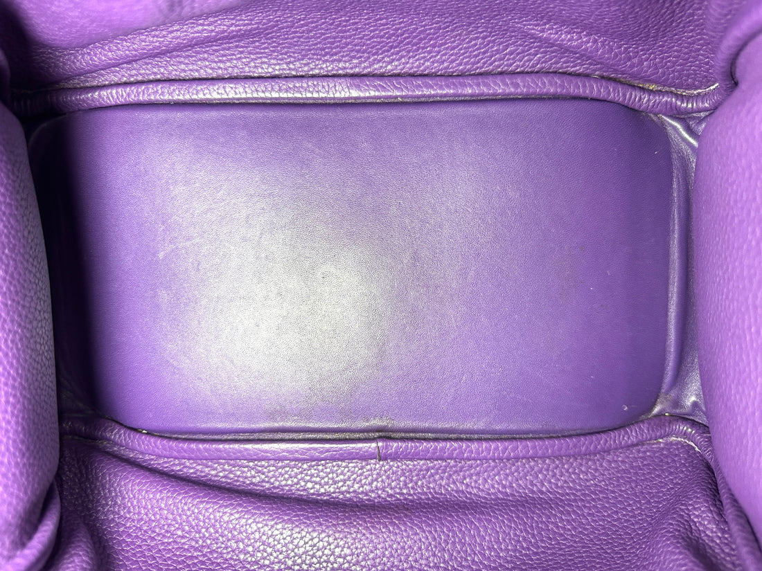 Hermes Lindy30 Dark Blue Leather Handle Bag HR145