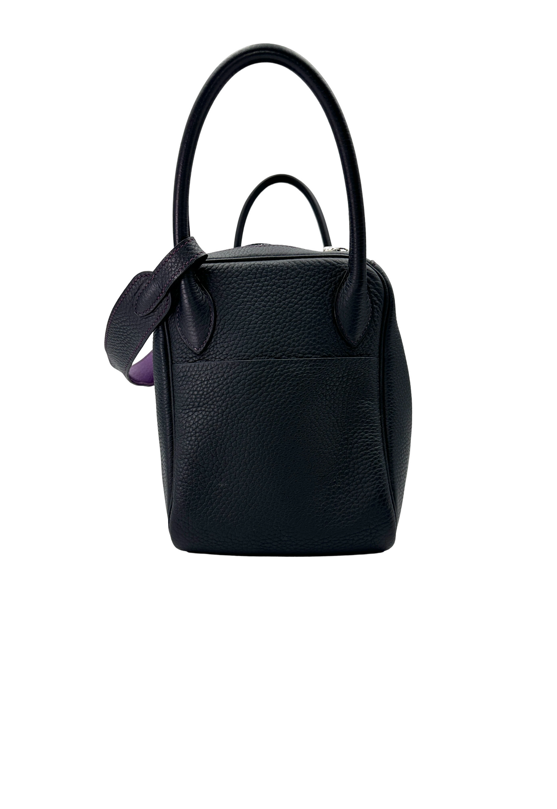 Hermes Lindy30 Dark Blue Leather Handle Bag HR145