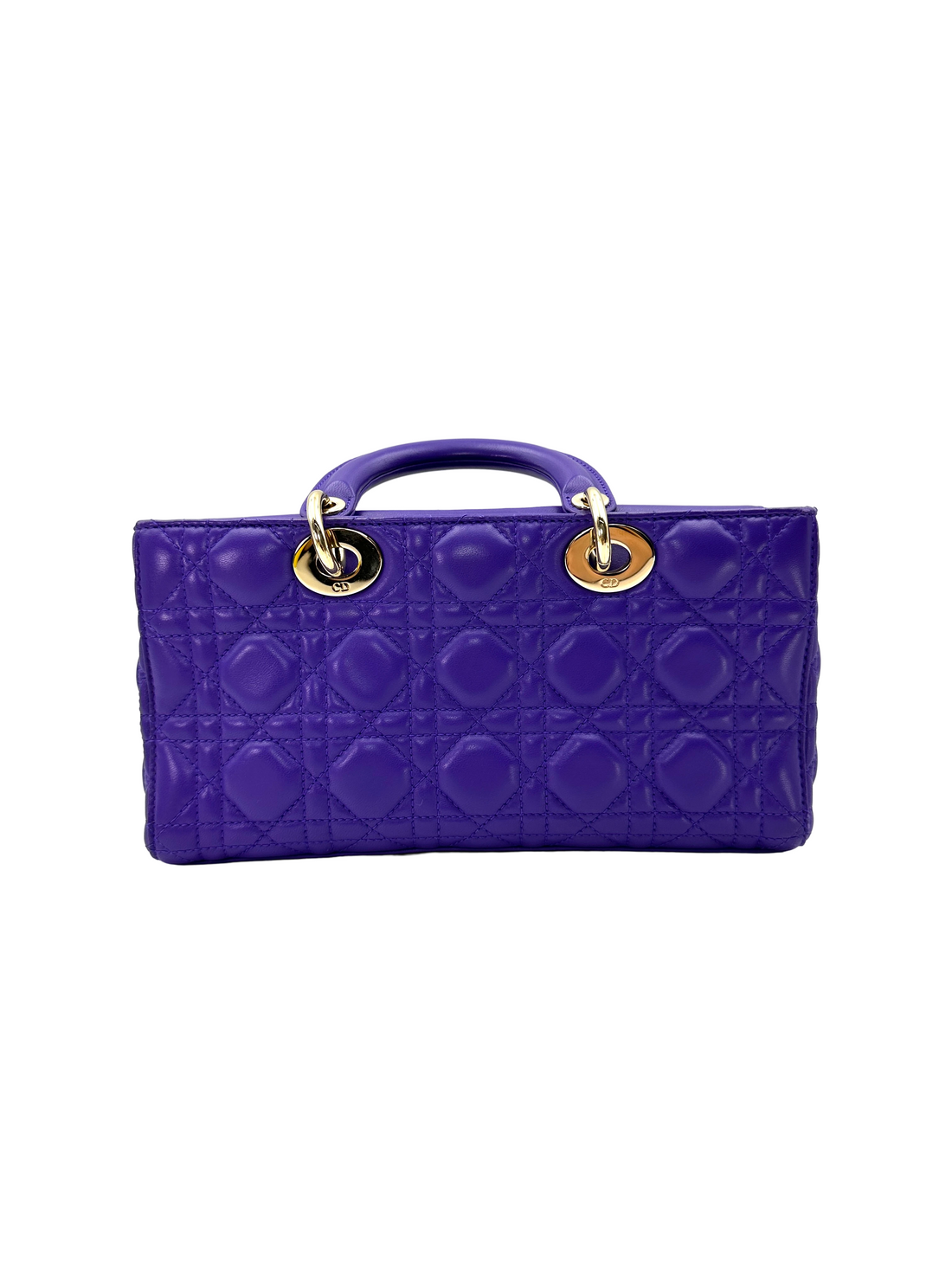 Christian Dior D-joy Purple Cannage Lambskin Handle Bag DR884