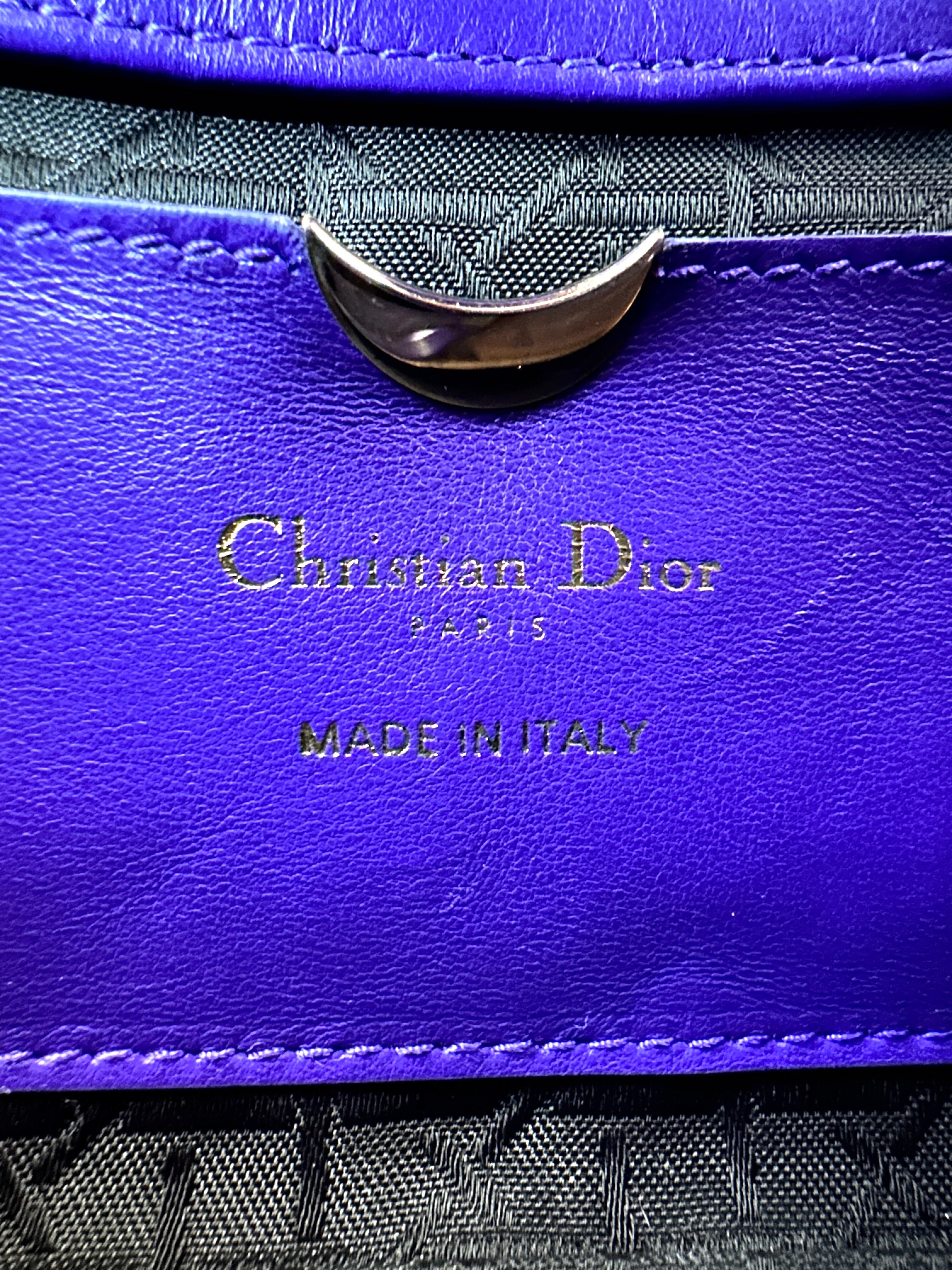 Christian Dior D-joy Purple Cannage Lambskin Handle Bag DR884