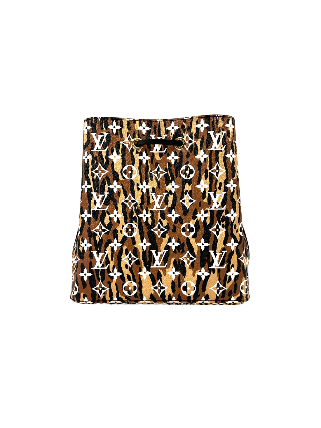 Louis Vuitton Neonoe Orange/Caramel Monogram Jungle Bucket Bag LV3244