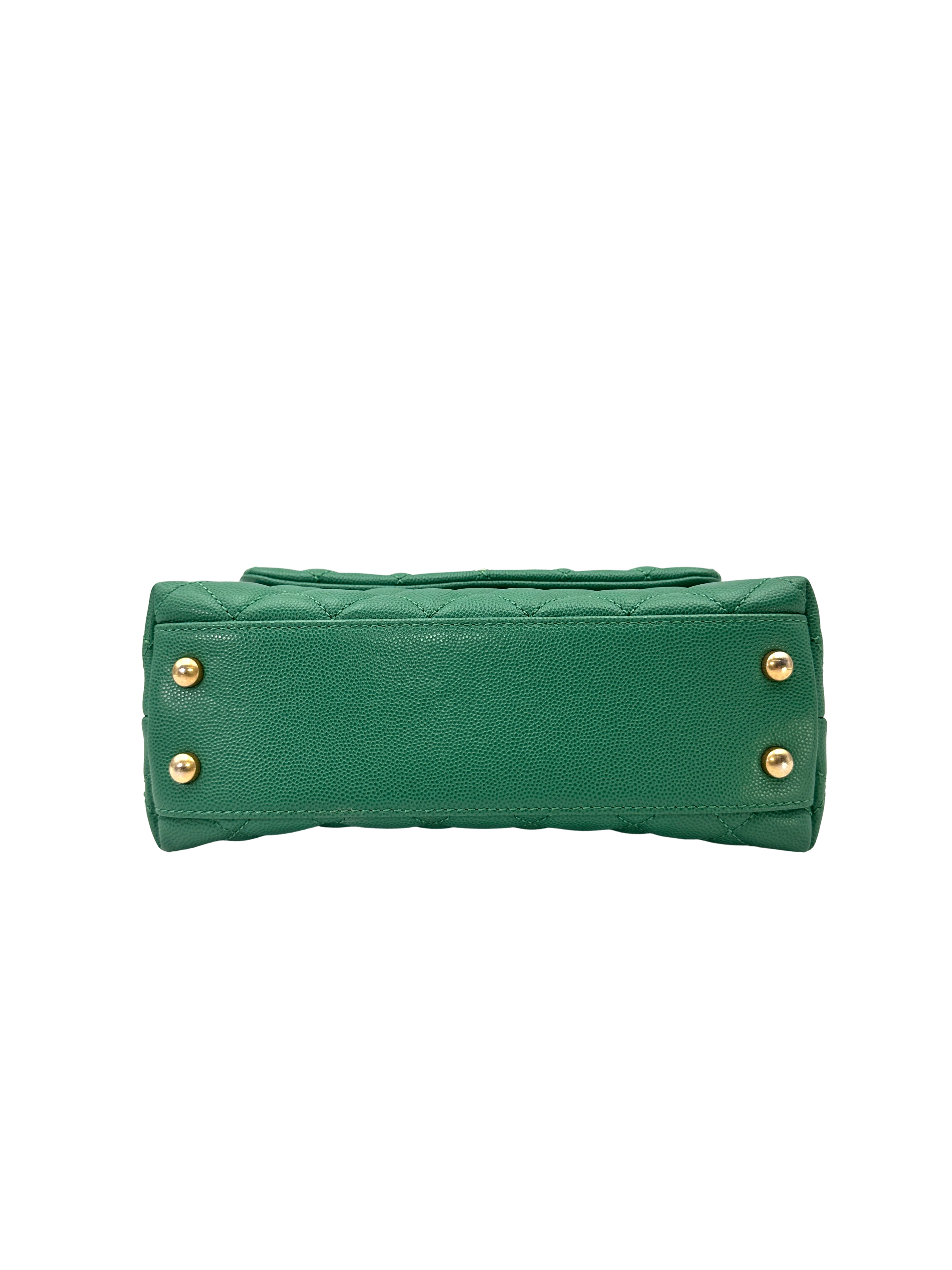 Chanel CoCo Handle Green Quilted Leather Small Size Shoulder Bag(28***10) CC2470