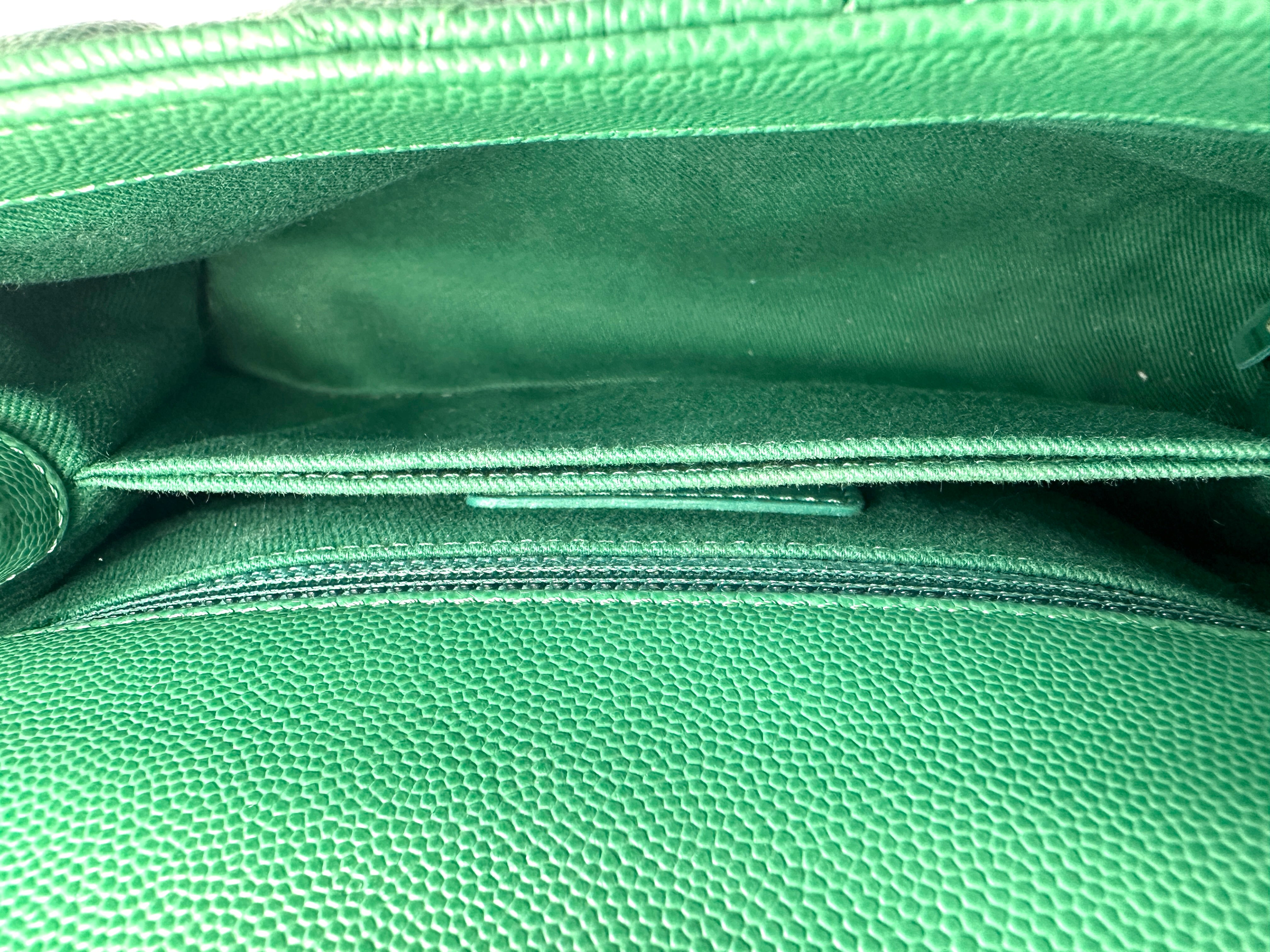 Chanel CoCo Handle Green Quilted Leather Small Size Shoulder Bag(28***10) CC2470