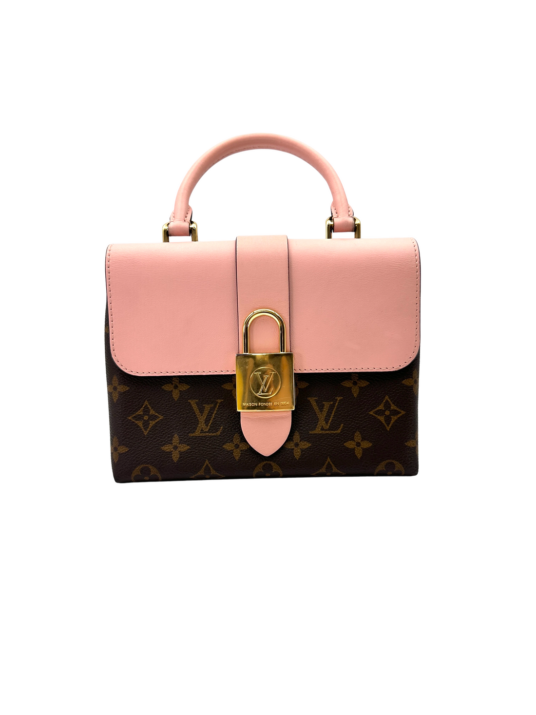 Louis Vuitton Locky BB Monogram Canvas & Pink Leather Handle Bag LV3243