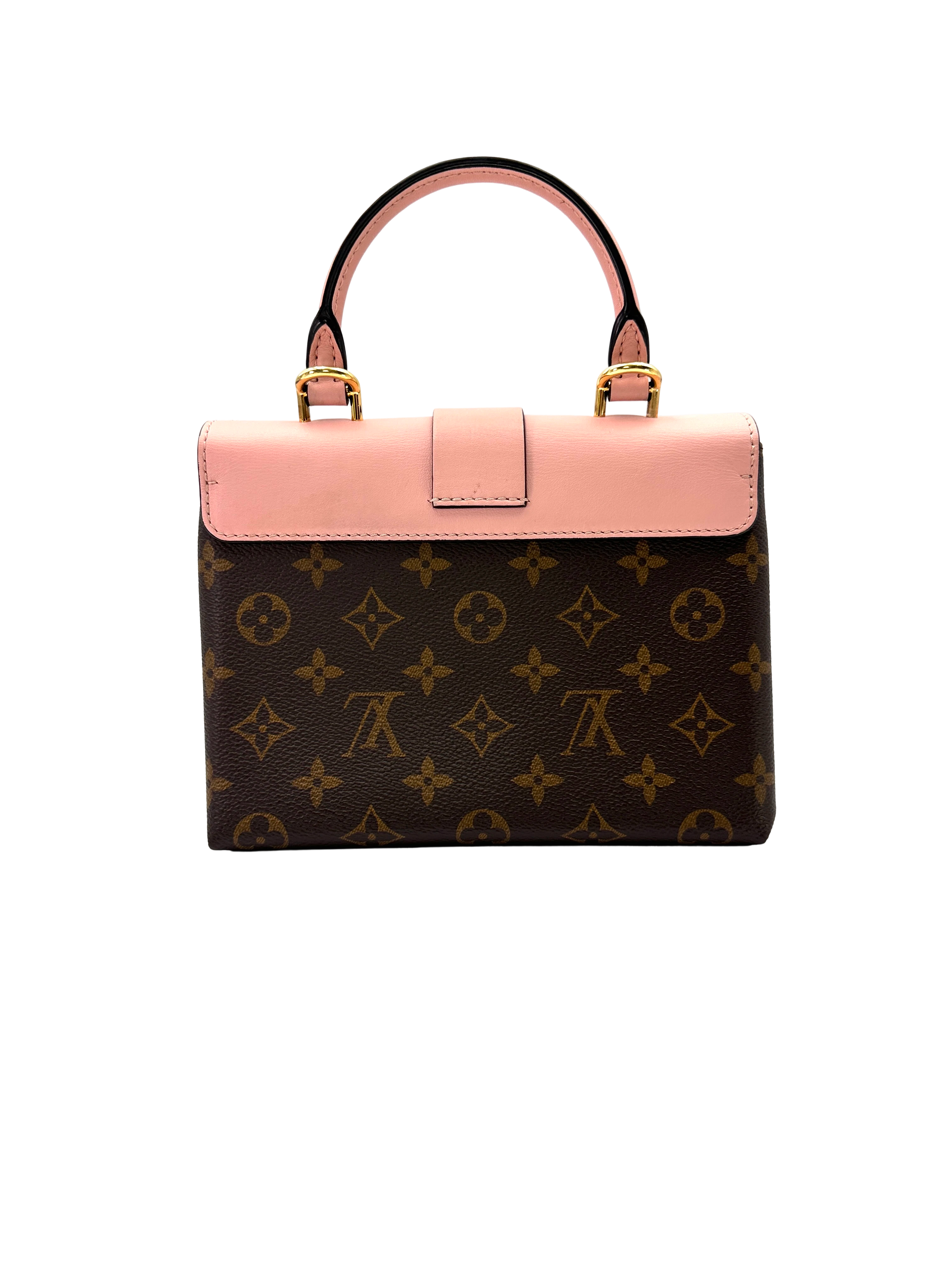 Louis Vuitton Locky BB Monogram Canvas & Pink Leather Handle Bag LV3243