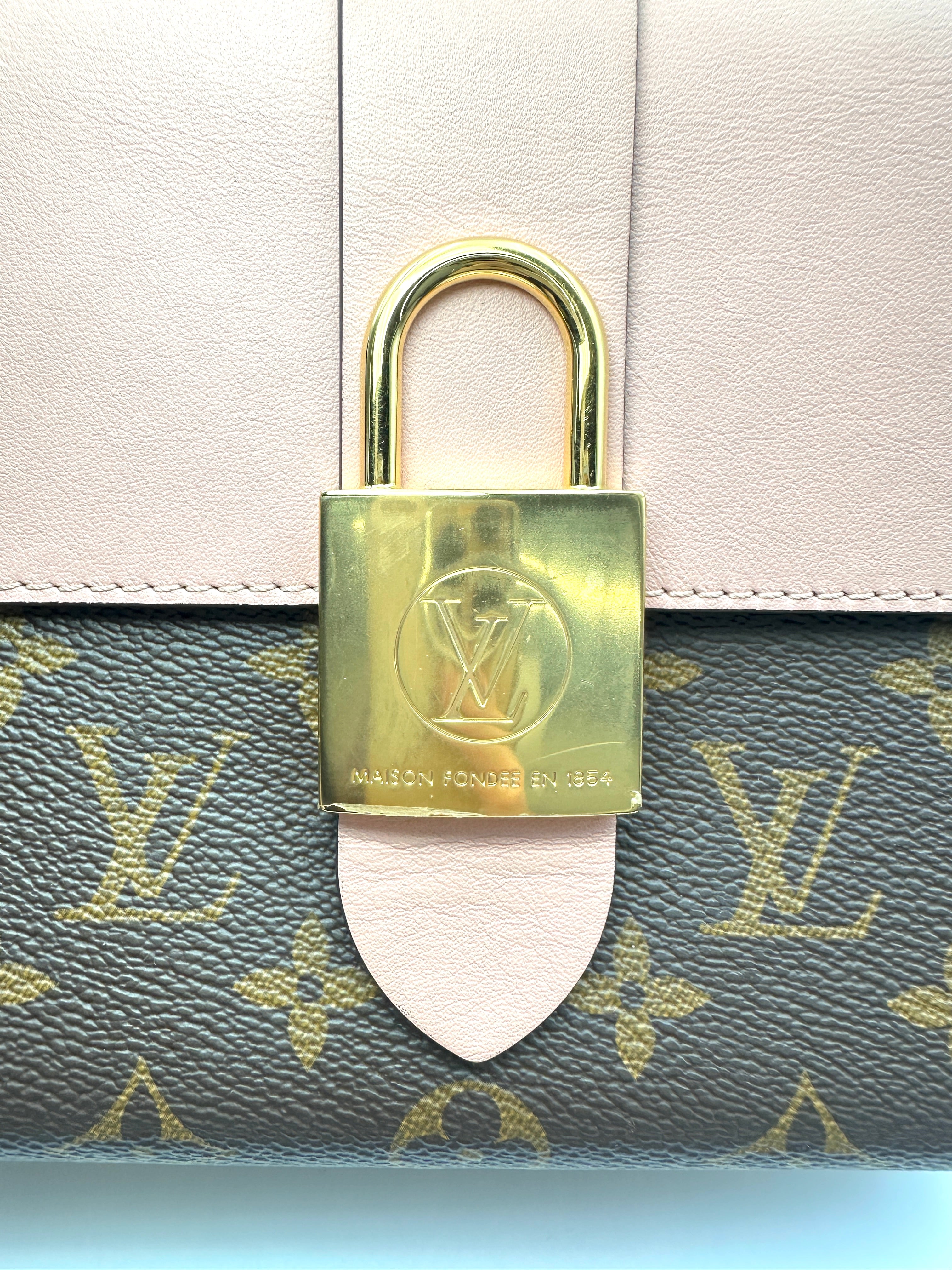 Louis Vuitton Locky BB Monogram Canvas & Pink Leather Handle Bag LV3243
