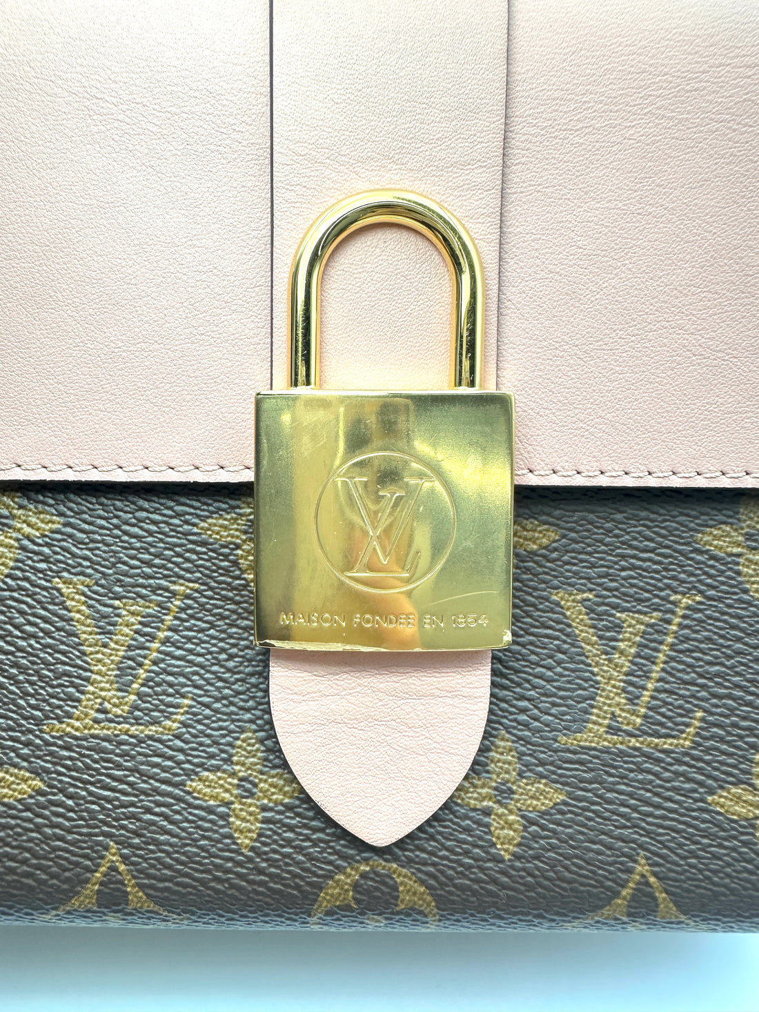 Louis Vuitton Locky BB Monogram Canvas & Pink Leather Handle Bag LV3243