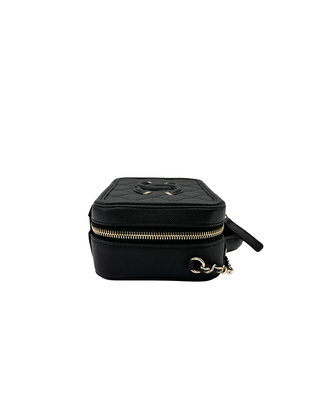 Chanel CC Filigree Black Quilted Leather Vanity Case(29***36) CC2473