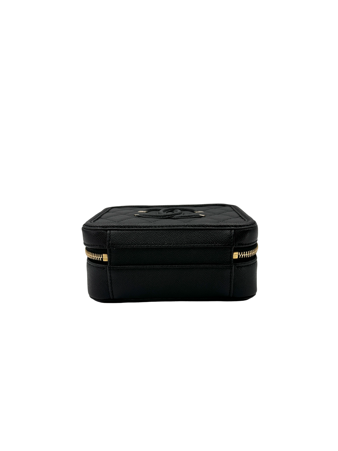 Chanel CC Filigree Black Quilted Leather Vanity Case(29***36) CC2473