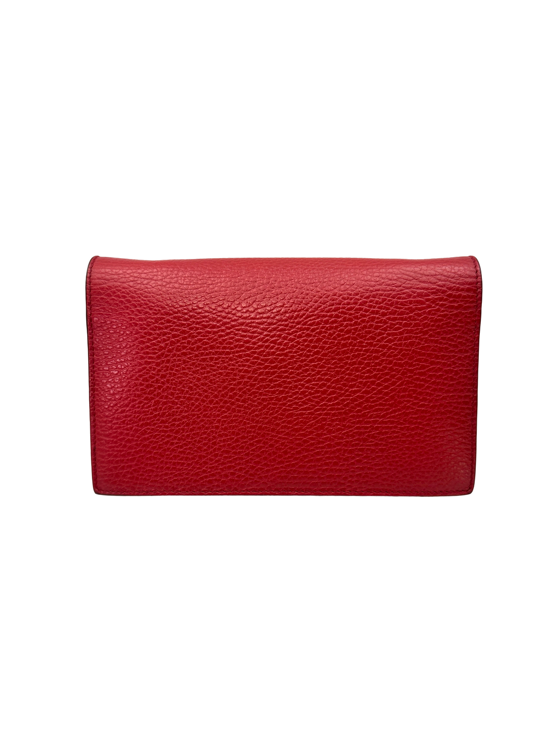 Gucci Interlocking G Red Leather Wallet On Chain GG1378