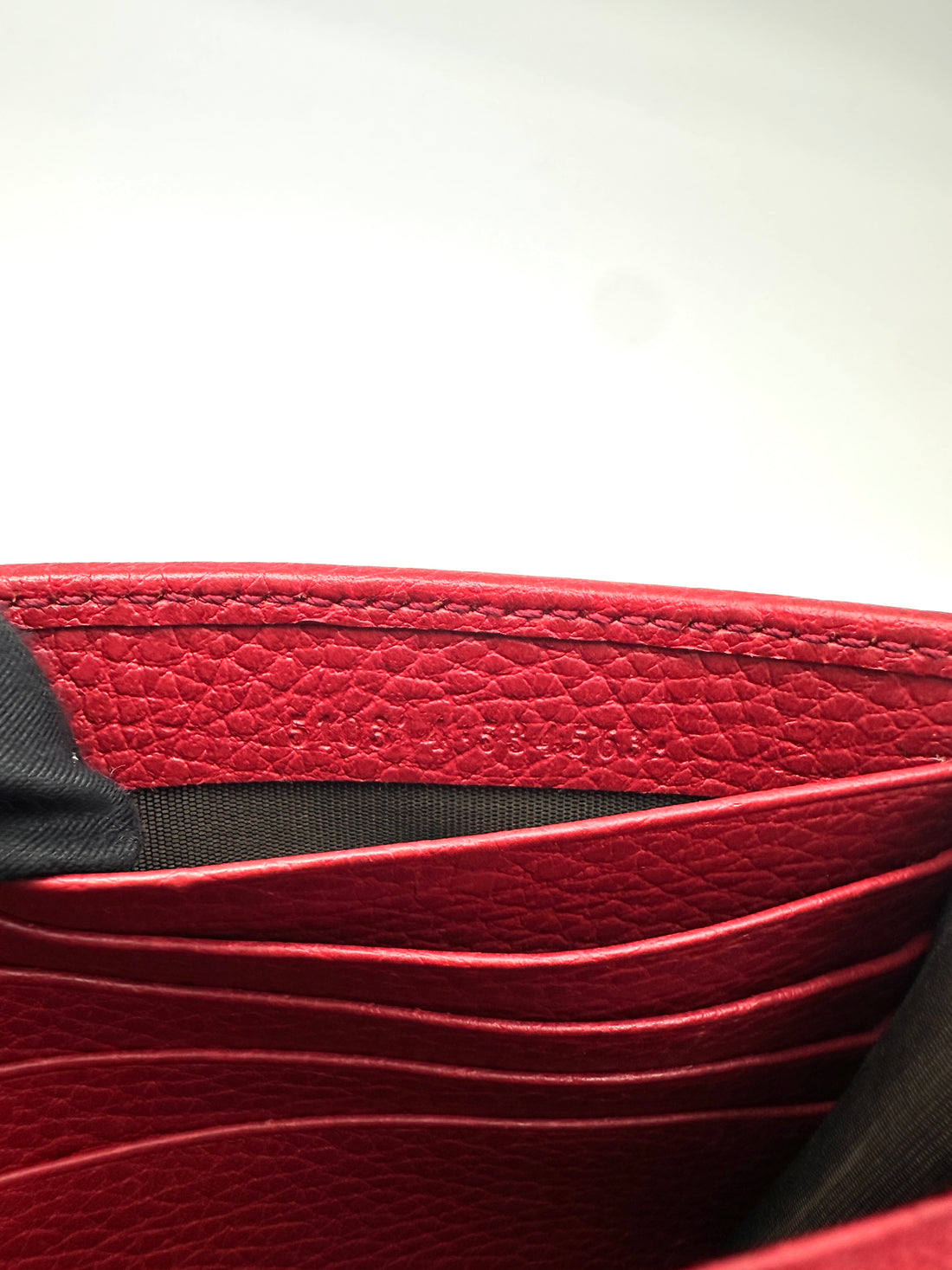 Gucci Interlocking G Red Leather Wallet On Chain GG1378
